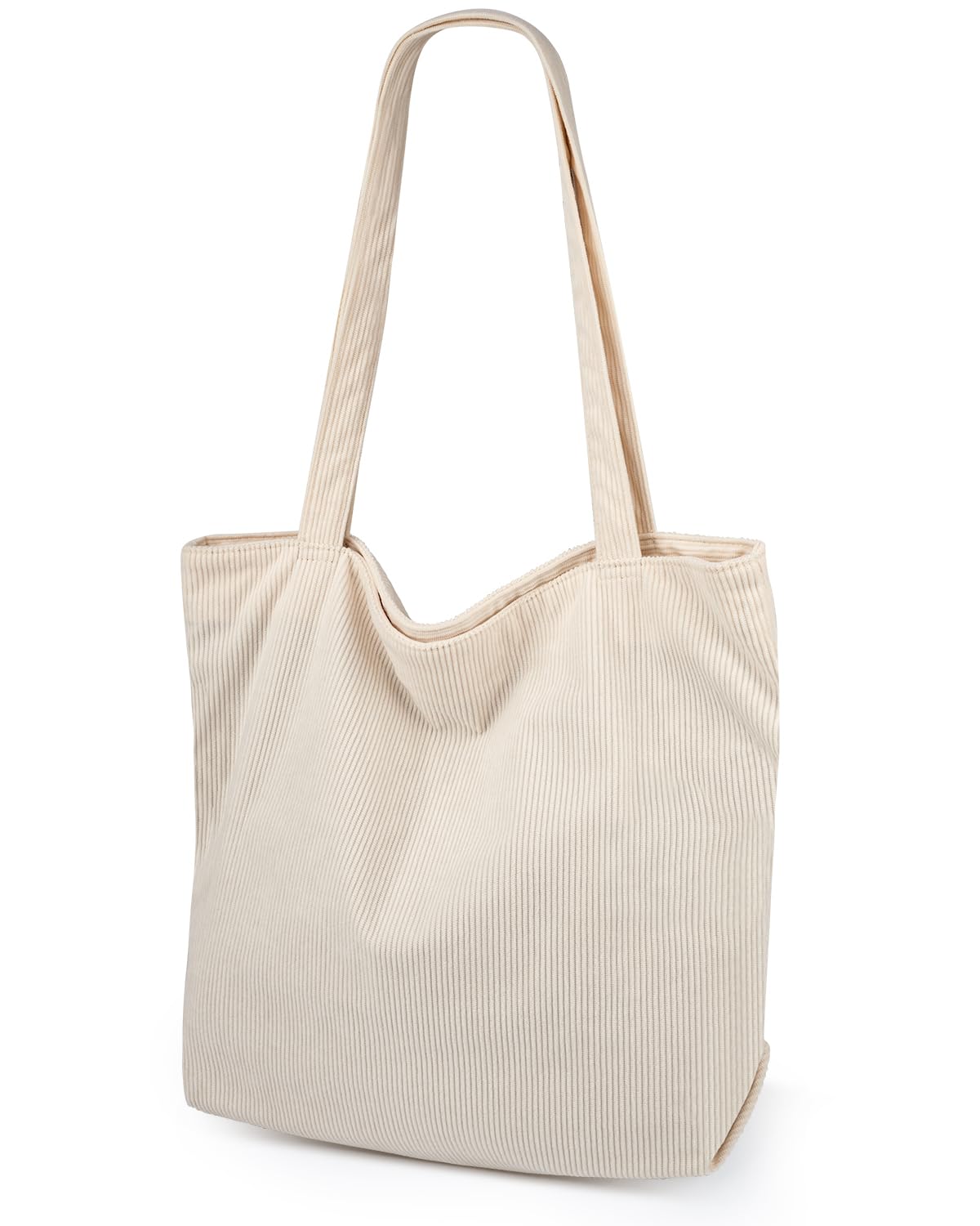 iioscre Women's Corduroy Tote Bag - Stylish Zippered Hobo Handbag with Large Capacity & Inner Pockets | Perfect for Work, Travel & Everyday Use