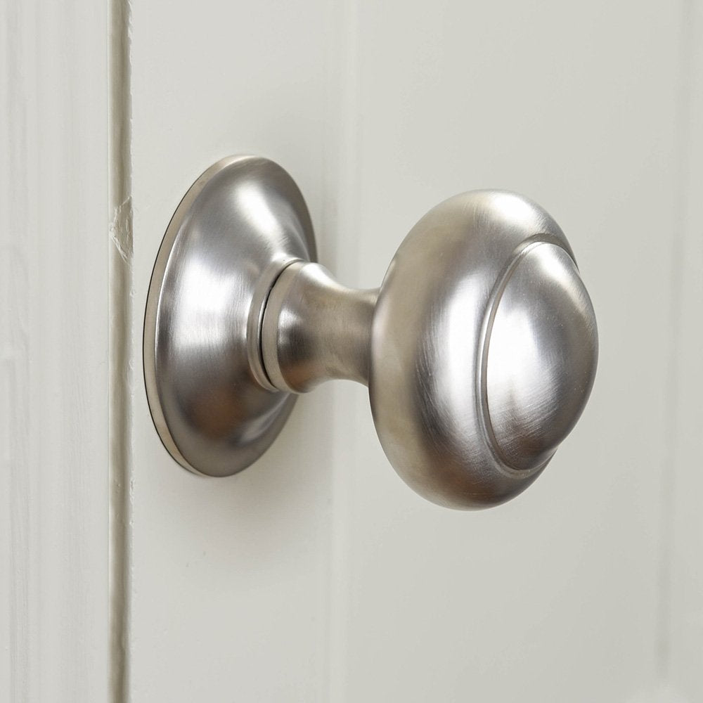 3 Inch Round Satin Nickel Door Pull - Modern Cabinet & Drawer Handle for Home & Office Furniture - Perfect for Kitchen, Bathroom, and Closet Doors
