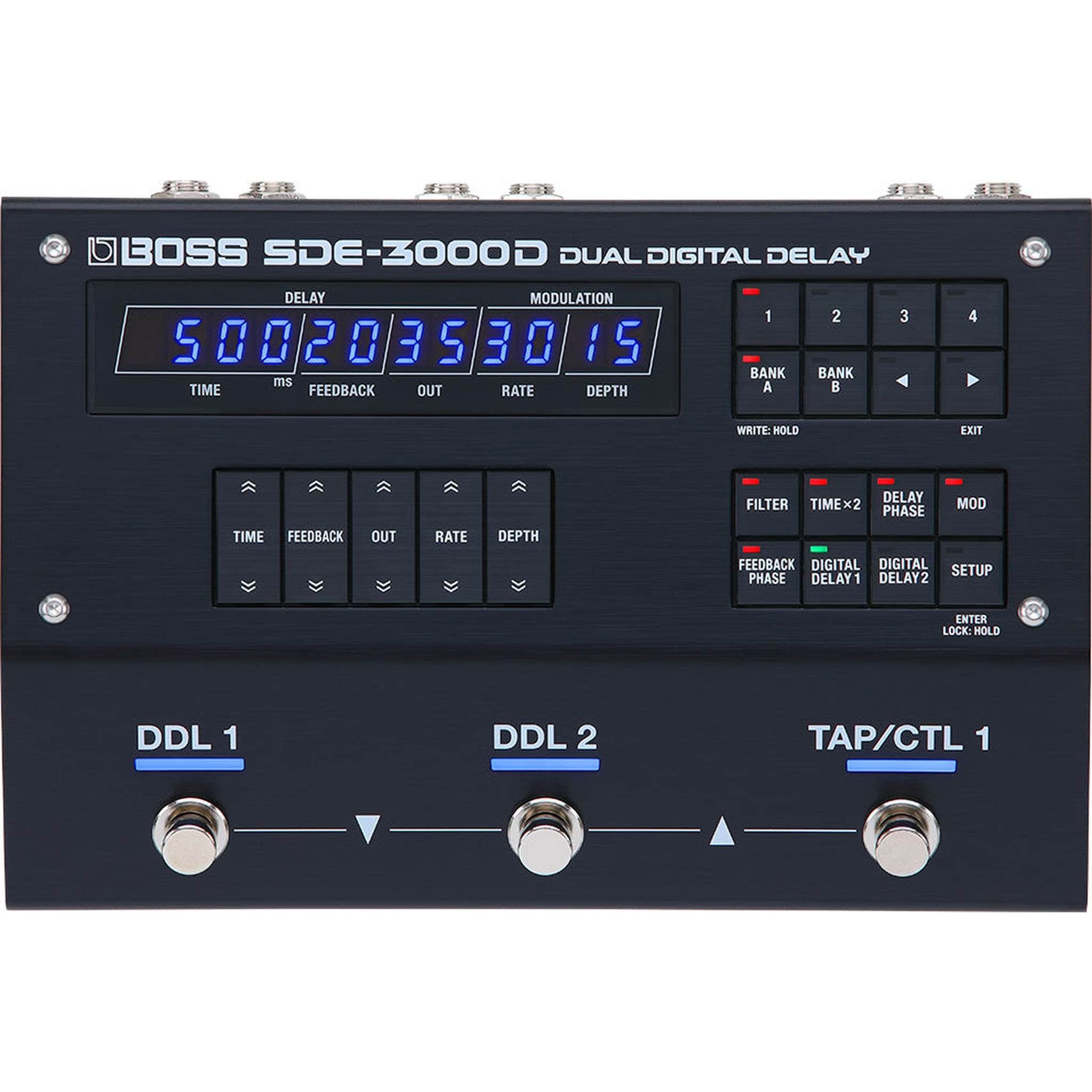 Boss SDE3000D Digital Delay Guitar Effects Pedal - Dual Delay Modes for Professional Musicians & Studio Recording