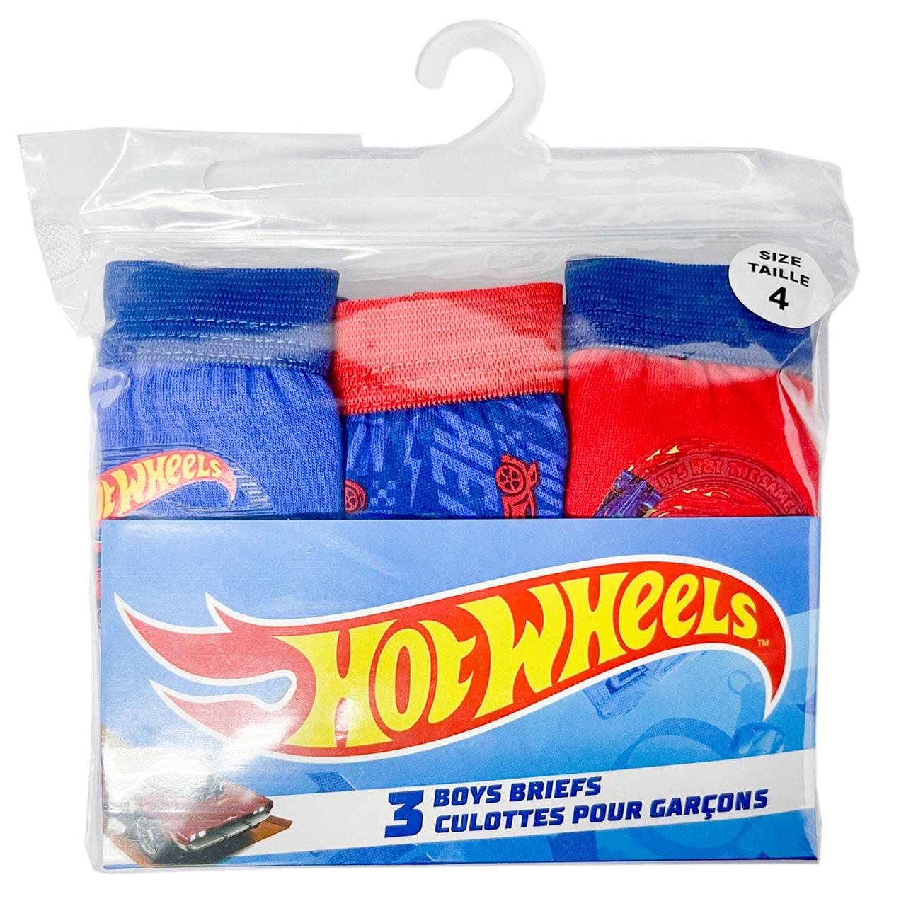 Jellifish HotWheels Boys Underwear 3-Pack (Size 2-6X) - Soft Cotton Briefs for Active Kids Play & Everyday Comfort