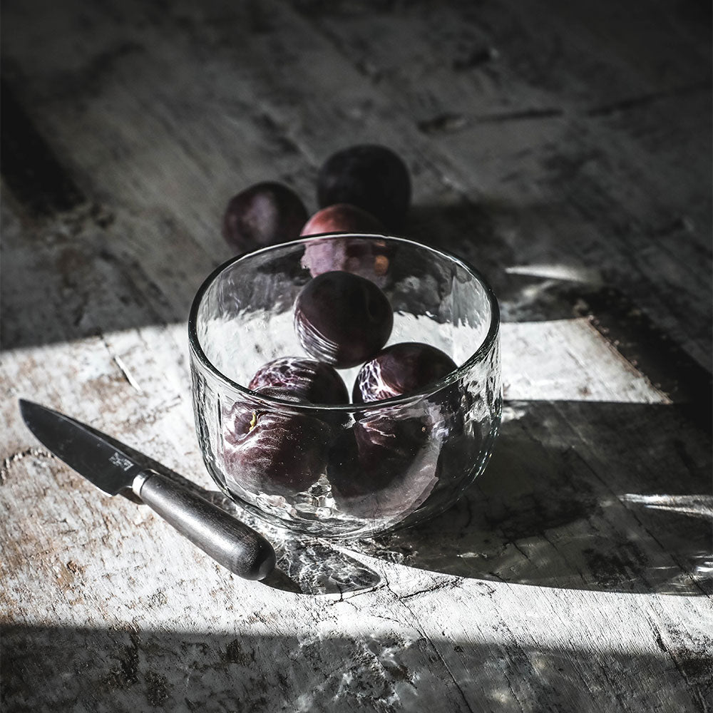 Premium Dimpled Glass Bowl - Elegant Serving Bowl for Salads, Desserts & Snacks - Perfect for Parties, Entertaining & Home Decor
