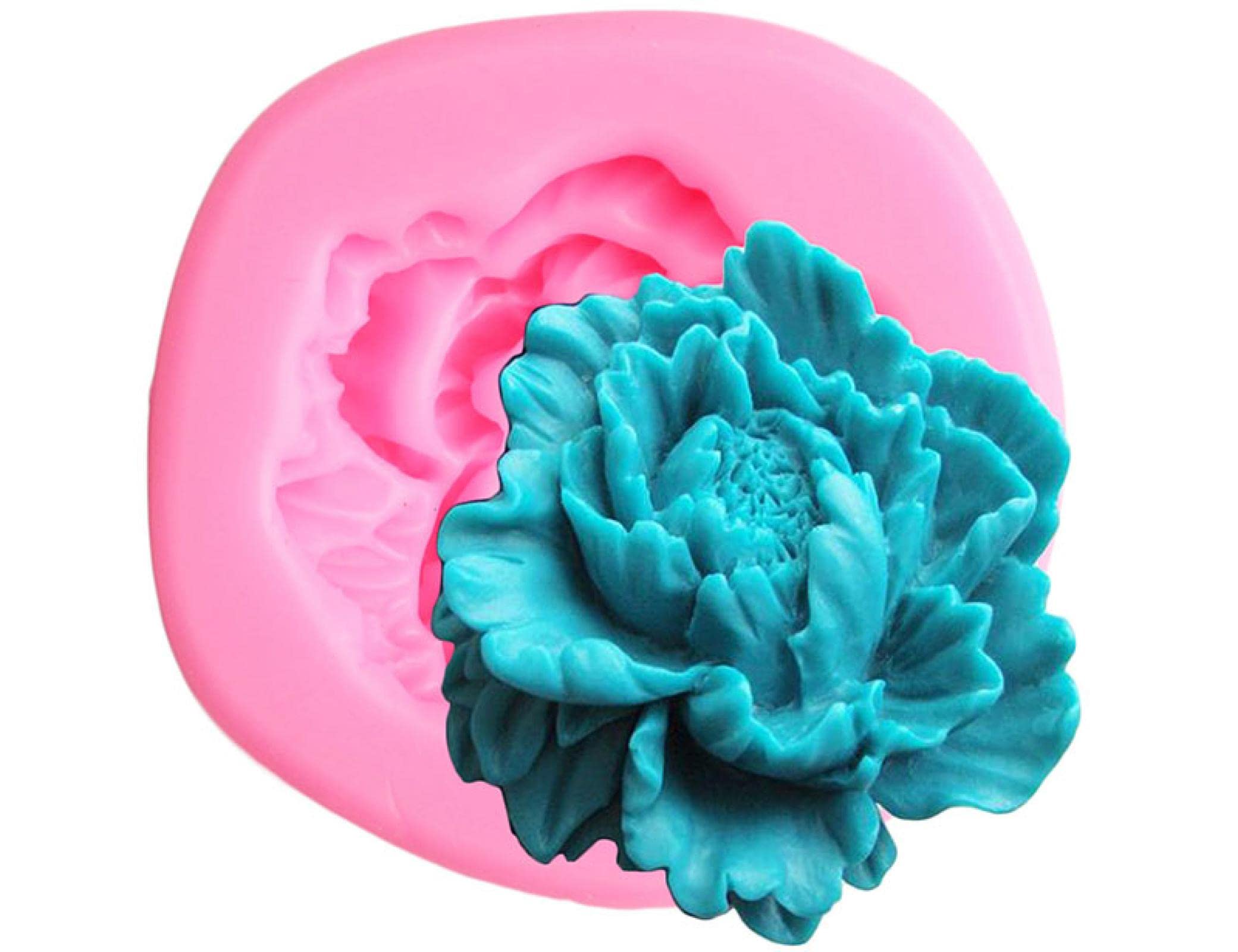 Peony Flower Silicone Molds for DIY Crafts - Polymer Clay, Resin, Soap, Candle Making, Fondant Cake Decorating, Chocolate & Candy Molds - Perfect for Home Decor, Wedding Favors, and Gift Making