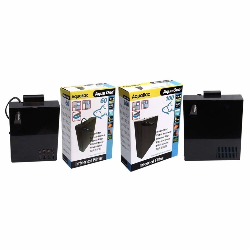 Aqua One AquaBac 100 Water Filter - 100L Capacity, 450L/hr Flow Rate for Aquariums & Fish Tanks - Perfect for Freshwater & Saltwater Fish Care