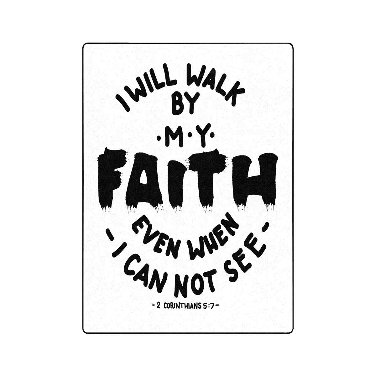 Faith-Inspired Fleece Blanket - 58x80 Inch Soft Velvet Throw for Bed & Couch
