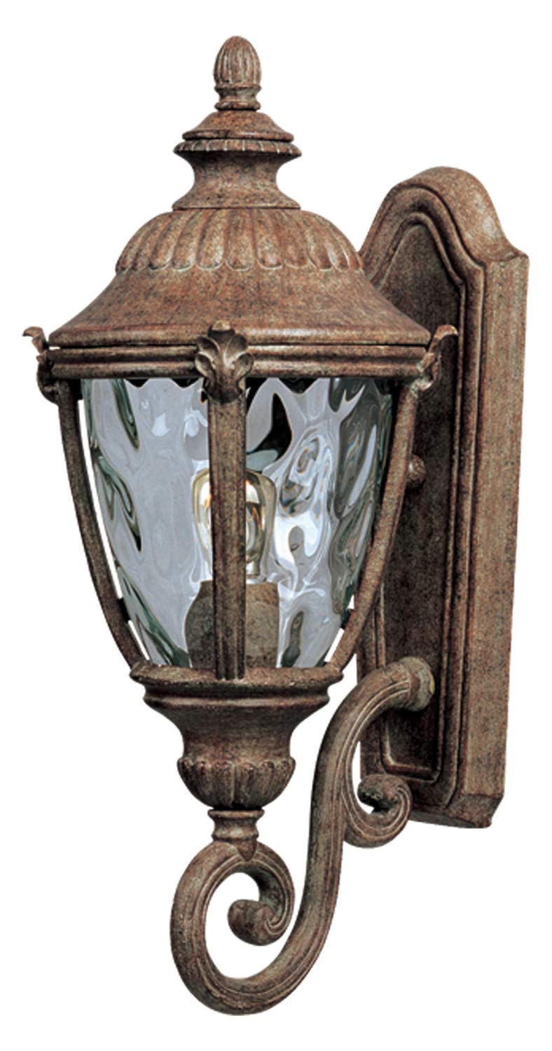Earth Tone Water Glass Wall Lantern - Single Light Outdoor/Indoor Fixture for Porch, Patio, Garden & Entryway Lighting