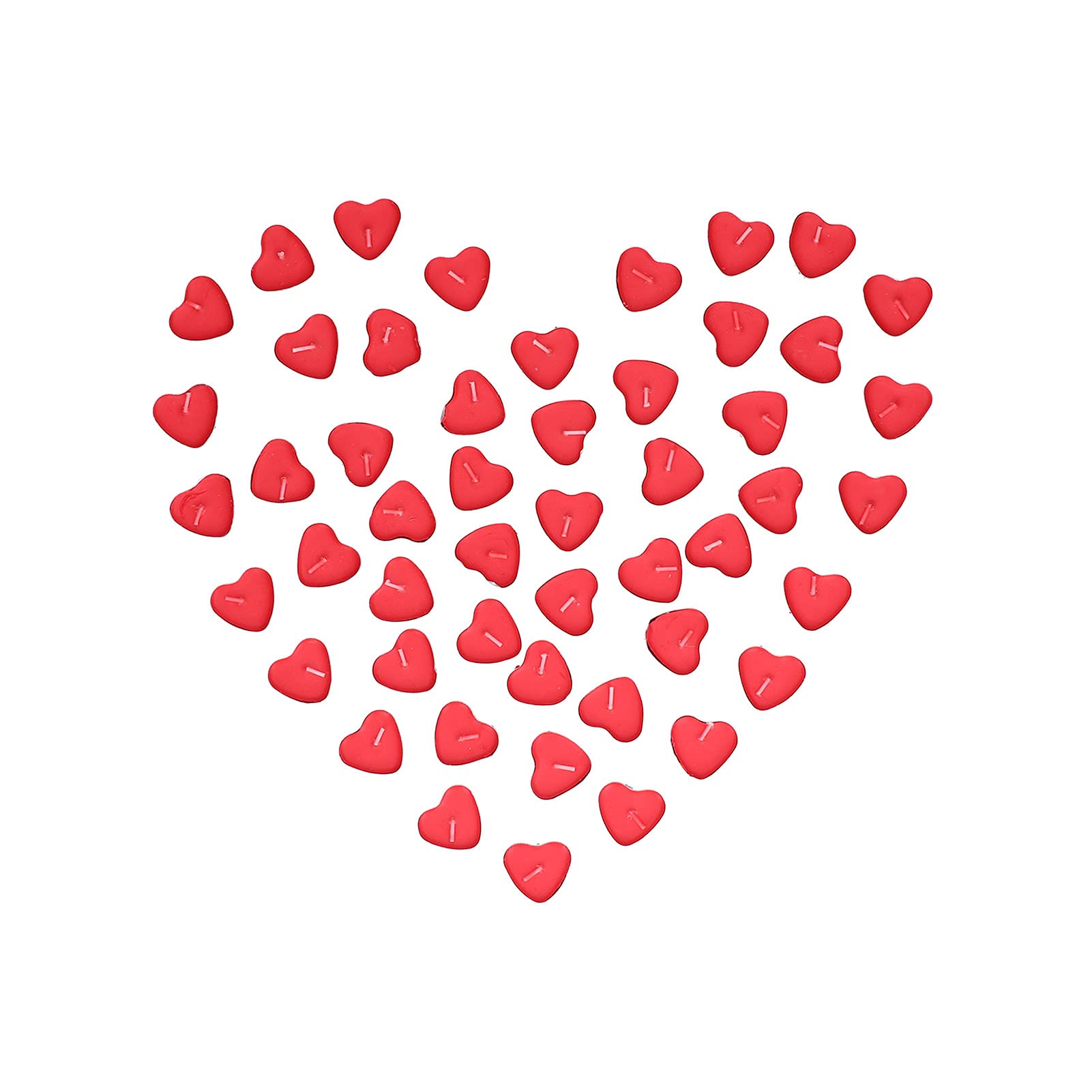 01 Wax Candle - Red Heart-Shaped Aluminum Shell Candle with Flat Base | Non-Toxic, Safe for Valentine's Day Gifts | Romantic Home Decor, Wedding Centerpiece & Love Expression
