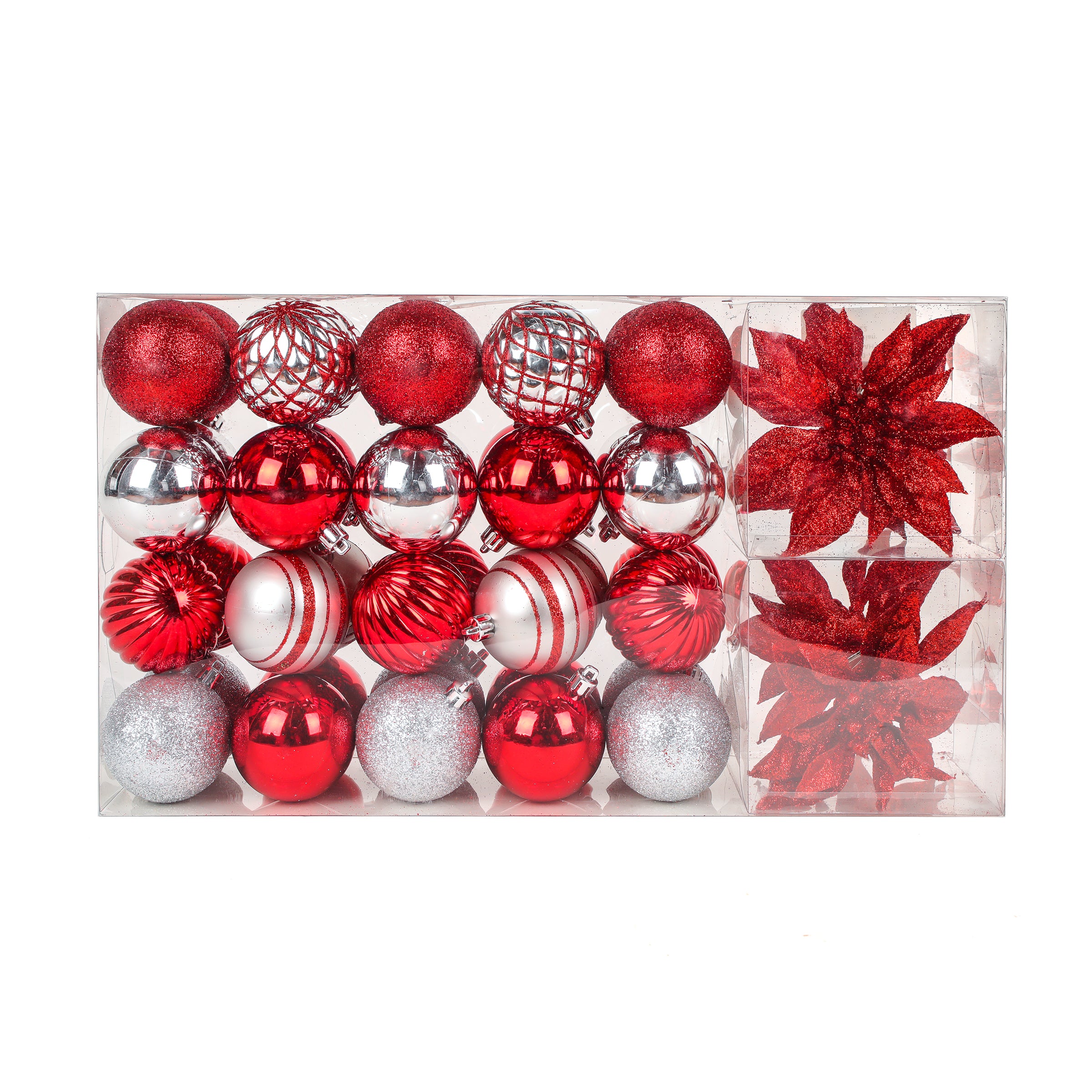 10 Inch Shatterproof Red Christmas Ornament Ball Set - Durable Holiday Decor for Tree, Home, and Party Decoration