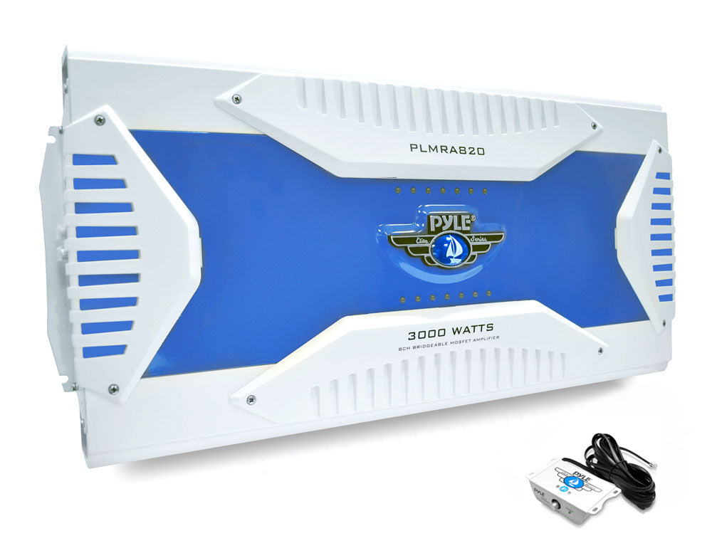 8 Channel Elite Series Marine Amplifier - High Power Waterproof Boat Audio System for Boats, Yachts & Marine Vehicles | Perfect for Outdoor Parties & Water Adventures