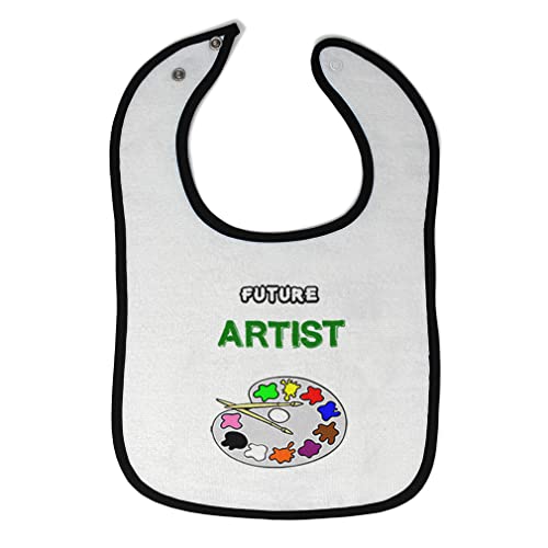 Soft Cotton Baby Bibs & Burp Cloths Set for Toddlers - White & Black Artist Design for Baby Girls & Boys | Perfect for Feeding, Messy Play & Photo Shoots