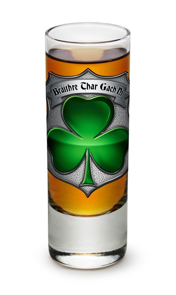 Erazor Bits Police Officer Shot Glass Set - 12 Pack (2oz) with Law Enforcement & Irish Brotherhood Logo - Perfect for Parties, Gifts & Bar Collections