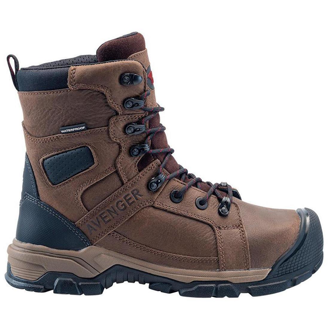Ripsaw Puncture Resistant Alloy Toe Work Boots - 8 Inch Safety Shoes for Men, Brown - Ideal for Construction, Warehouse & Heavy Duty Work