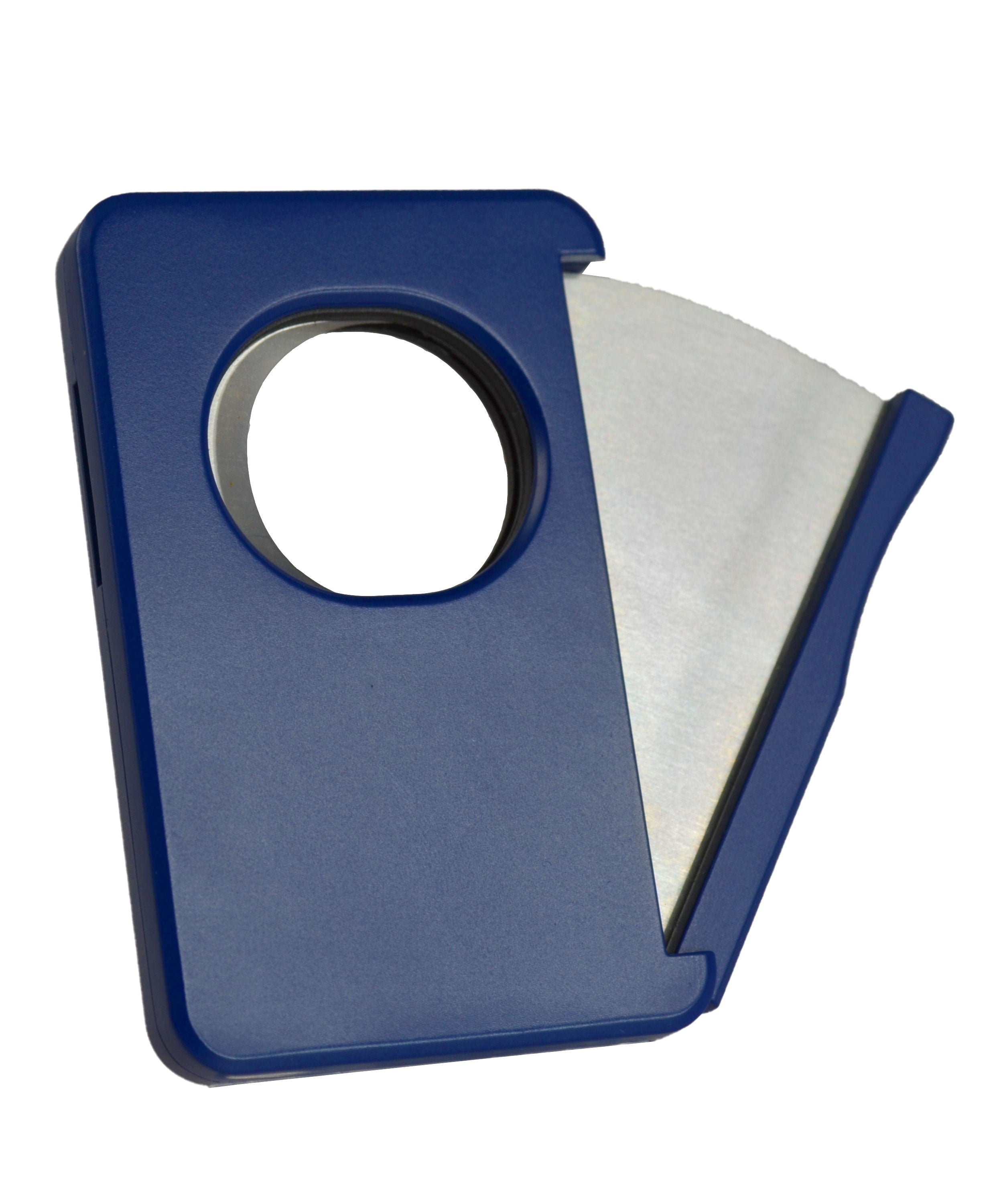 Premium Visol Sidecut Double Guillotine Cigar Cutter - Sharp Stainless Steel Blades, Blue Anodized Aluminum - Perfect for Cigar Enthusiasts & Gifts - Ideal for Home, Office, or Outdoor Smoking Sessions