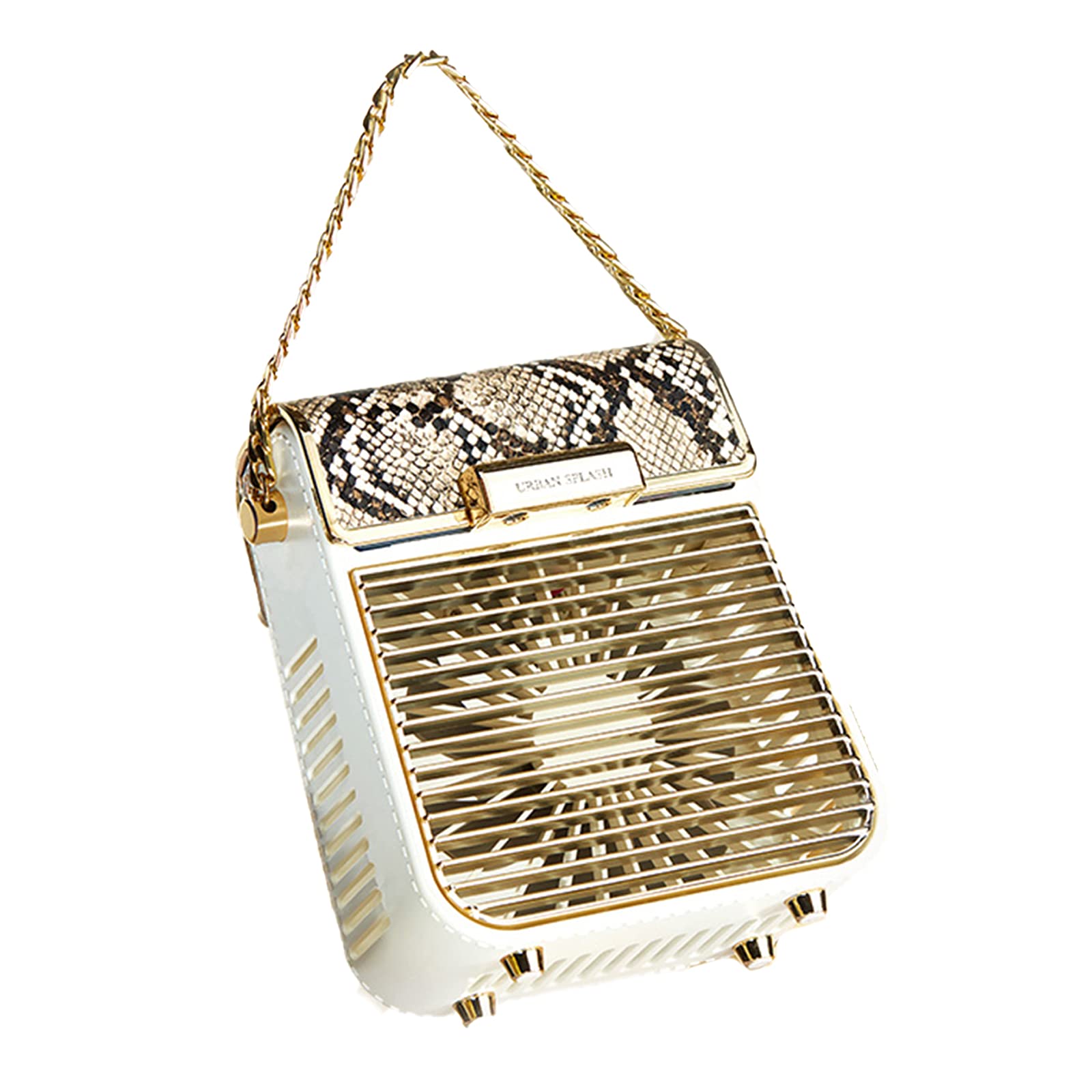 Gmjay Portable Bag Shape Fan - Rechargeable Water-Cooled Mini Air Conditioner with Humidifier | Desktop Air Cooler for Office, Bedroom & Outdoor Use