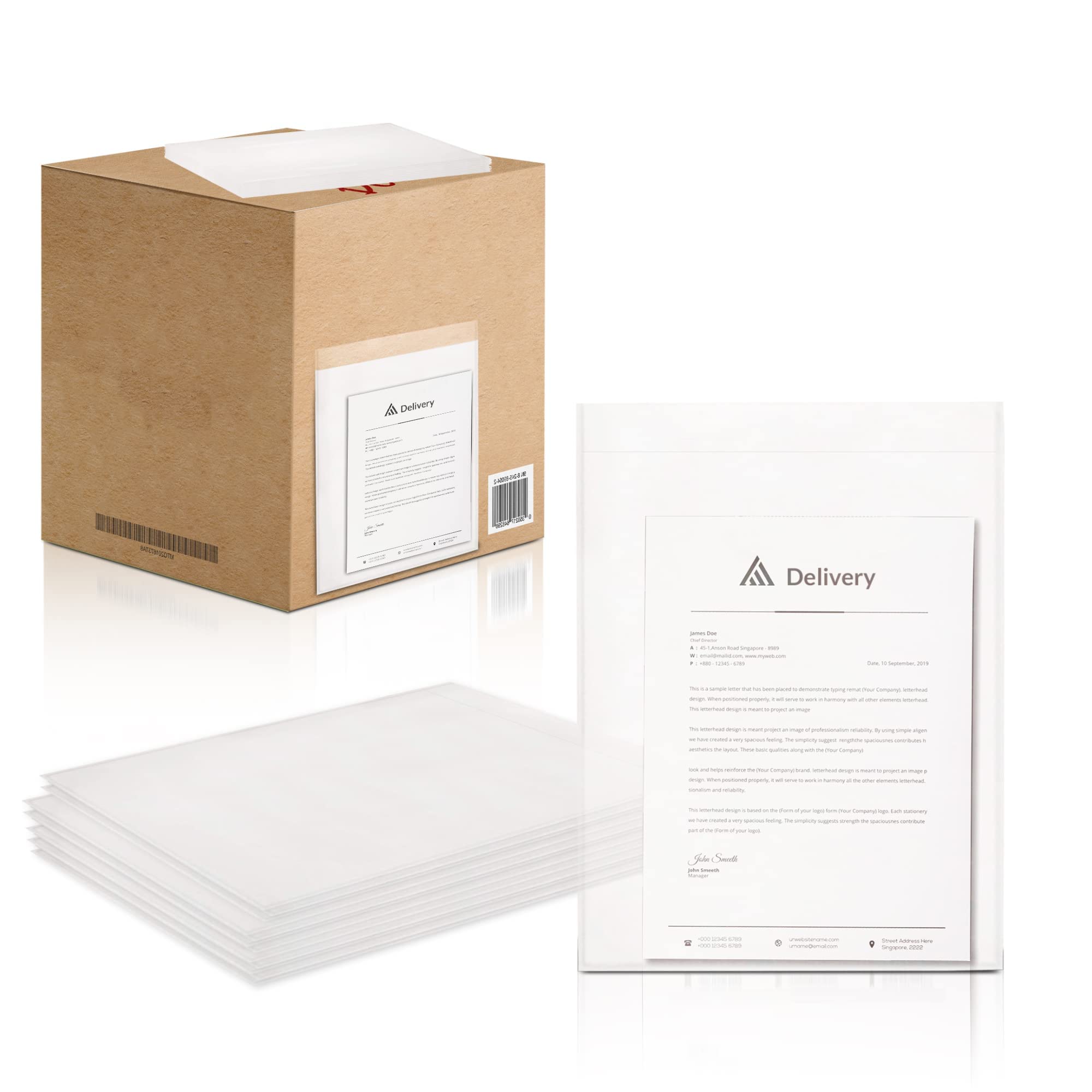 500 Pack 10x12 Clear Packing List Envelopes - 2 Mil Poly Shipping Pouches, Label Sleeves & Packing Slip Envelopes for Ecommerce, Retail & Logistics - Durable Plastic Shipping Pouches for Orders, Invoices & Documents