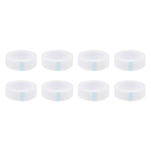 DOITOOL 8 Rolls Eyelash Extension Tape - Breathable Fabric Adhesive Lash Grafting Tape for Professional Makeup (2.5x900cm, White) - Perfect for Salon, DIY Eyelash Extensions & Beauty Professionals