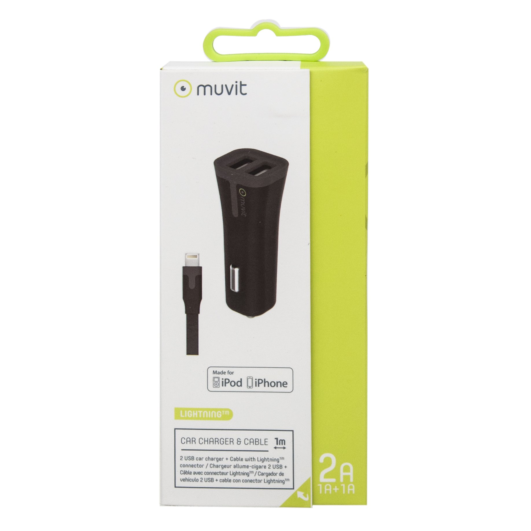 ASCENDEO MUPAK0285 Fast Car Charger for iPhone & Android - Dual USB Ports for Quick Charging on the Go - Perfect for Road Trips & Daily Commutes