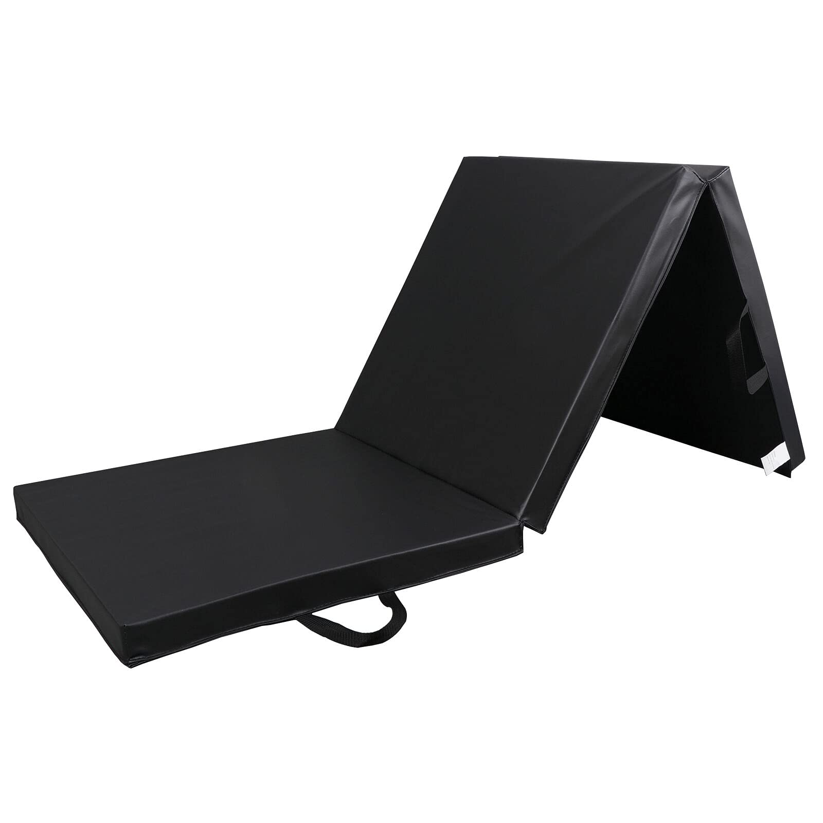 HUIJK Heavy Duty Folding Exercise Mat - 1.5 Inch Thick High Density Foam Gym Floor Mat for Yoga, Pilates, Workout & Home Fitness - Non-Slip Portable Floor Panel for Gymnastics, Martial Arts & Cardio Training