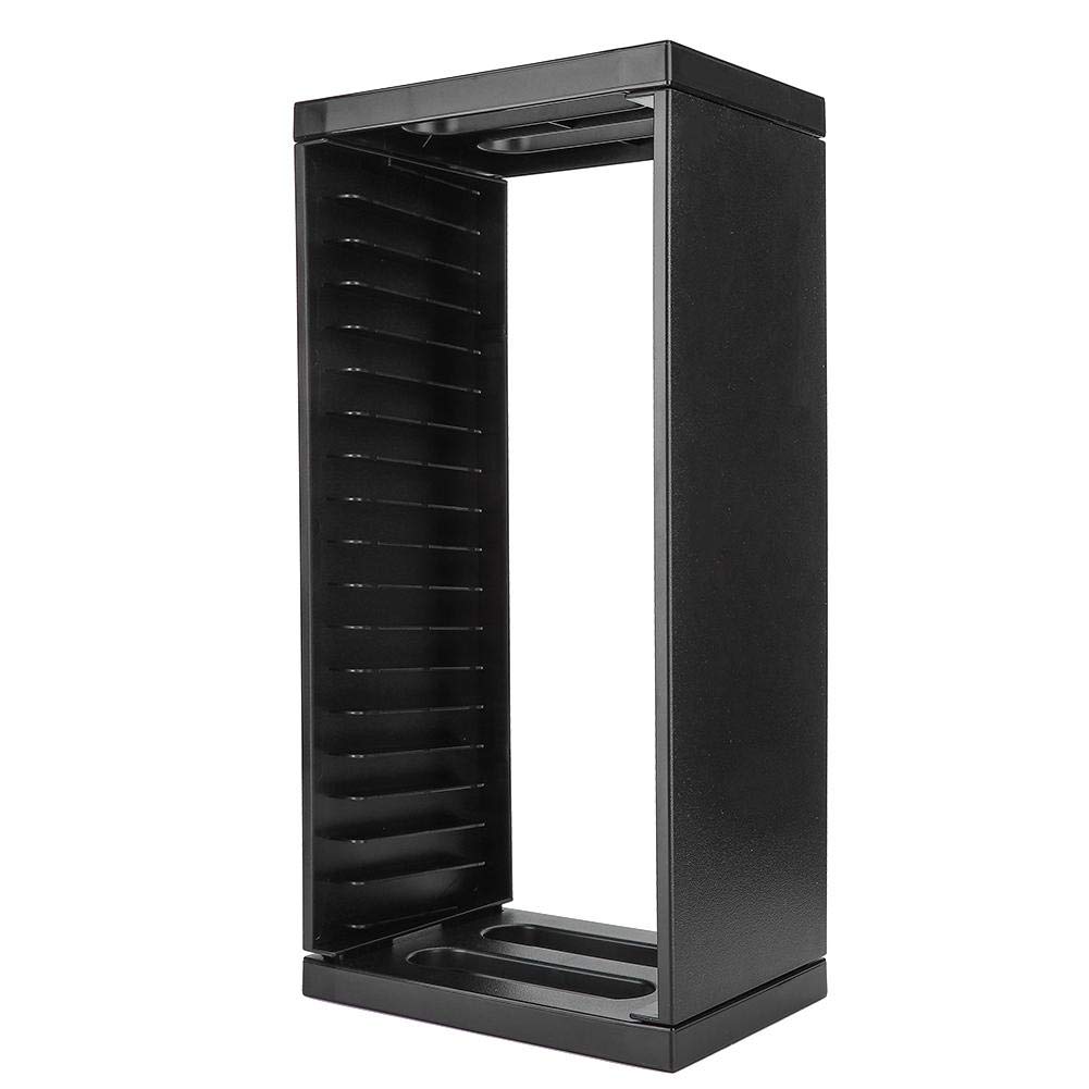 EBTOOLS Double Shelf Game CD Storage Tower for PS4 Slim Pro - Sturdy, Durable & Lightweight Video Game Organizer | Perfect for Living Room, Game Room & Office Organization
