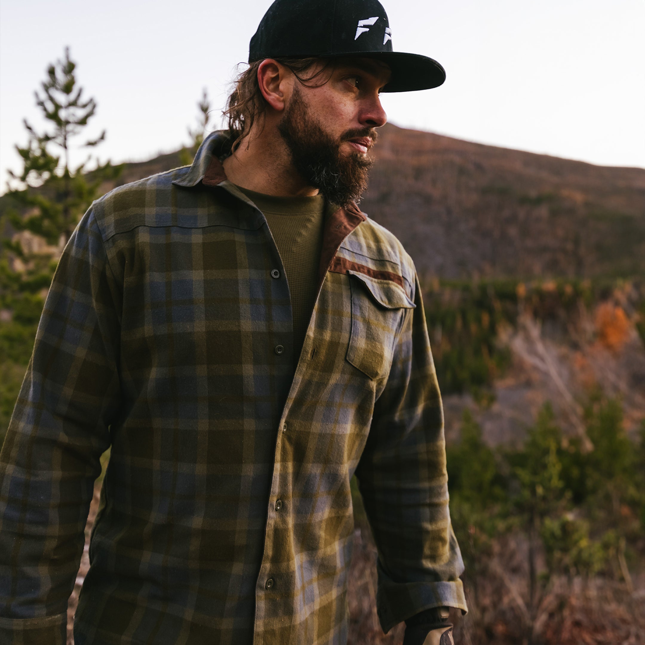Men's Forever Flannel Shirt - Soft & Comfortable Olive Plaid Shirt for Casual Wear & Outdoor Adventures
