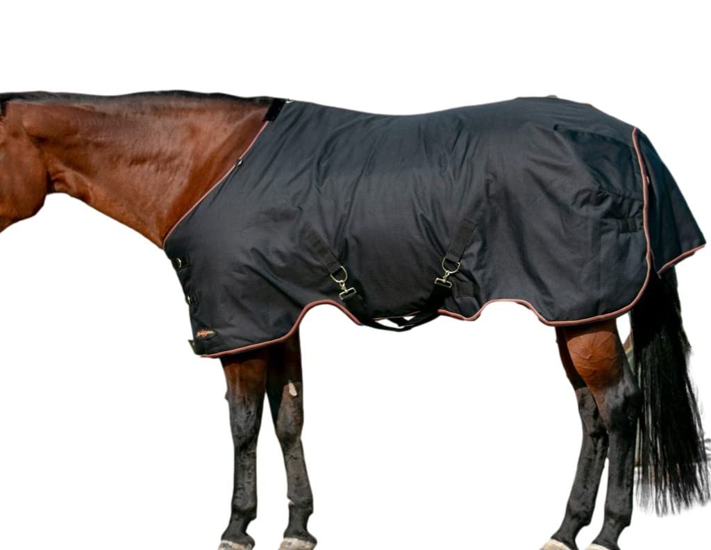 Kensington Signature Turnout Stable Blanket - Waterproof & Tear-Resistant 80G Horse Day Wear (Size 72, Black) for All-Weather Riding & Stable Protection