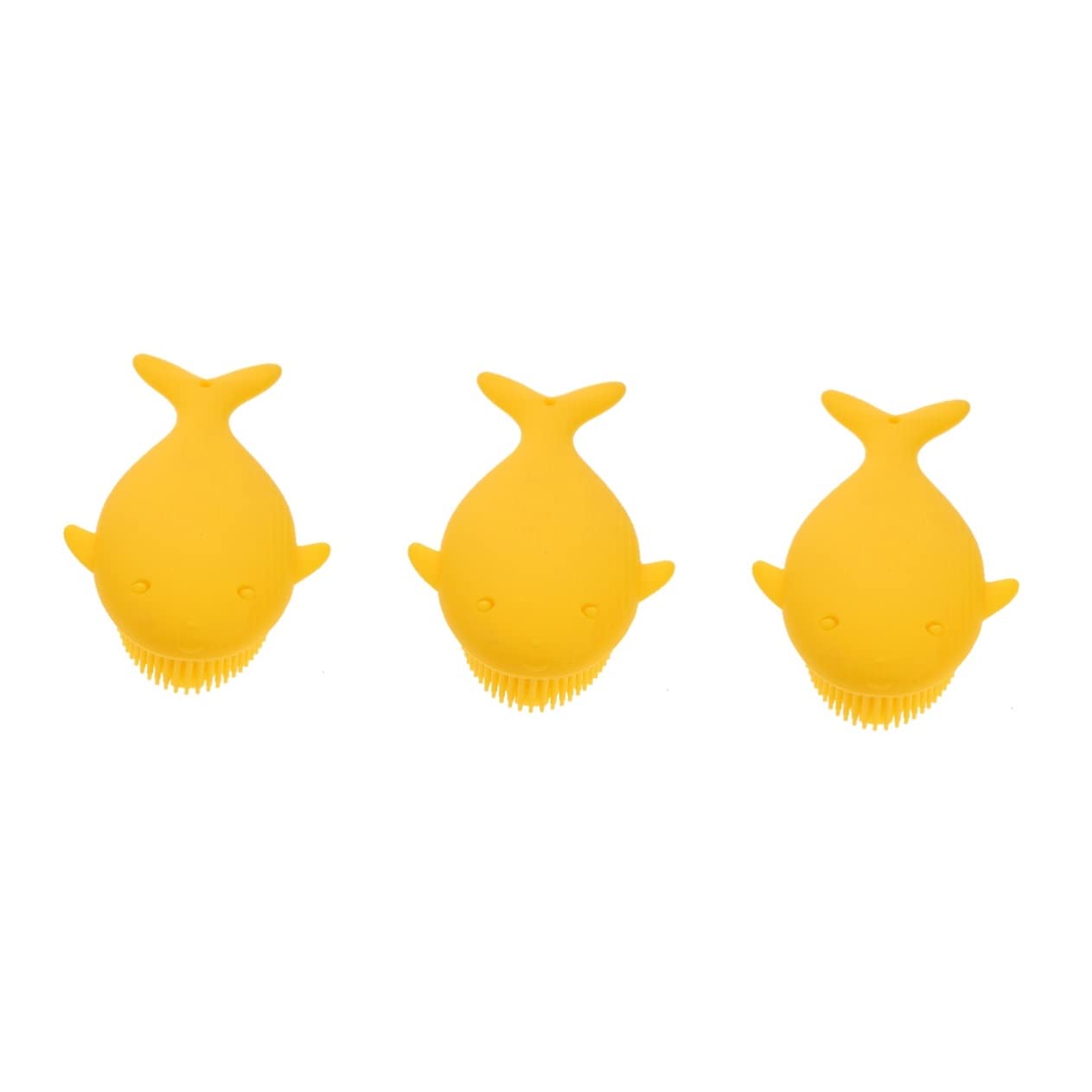 Healifty 3-Pack Silicone Body Scrubber & Scalp Massager Brush - Exfoliating Shower Brush for Hair, Skin & Baby Bath - Gentle Cleansing & Relaxing Massage for Home & Spa Use