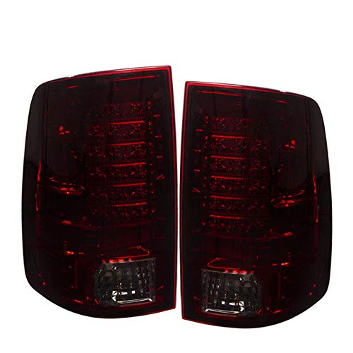 Compatible LED Tail Lights for 2009-2017 Dodge Ram 1500 & 2010-2017 Ram 2500 - Red Smoked Lens with Chrome Housing - Upgrade Your Truck's Style & Safety for Night Driving & Off-Road Adventures