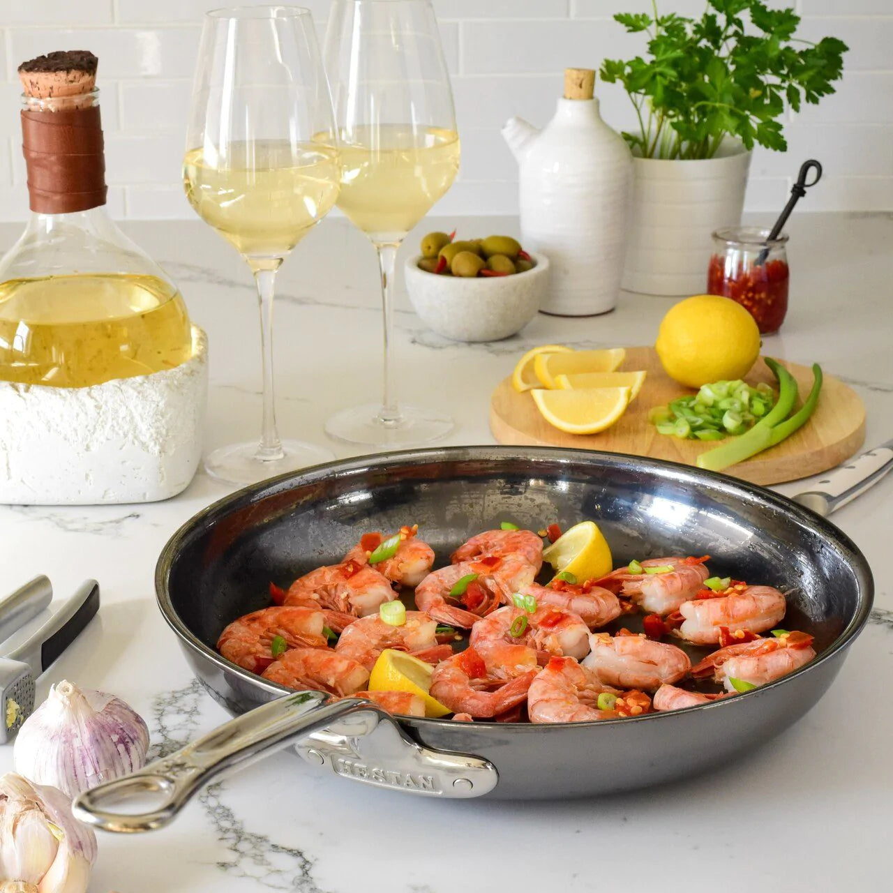 Hestan Nanobond Nonstick Skillet - 11 Inch Professional Frying Pan, PFOA-Free Ceramic Coating, Oven Safe to 500°F, Perfect for Searing, Sautéing & Frying - Ideal for Home Kitchen & Restaurant Use