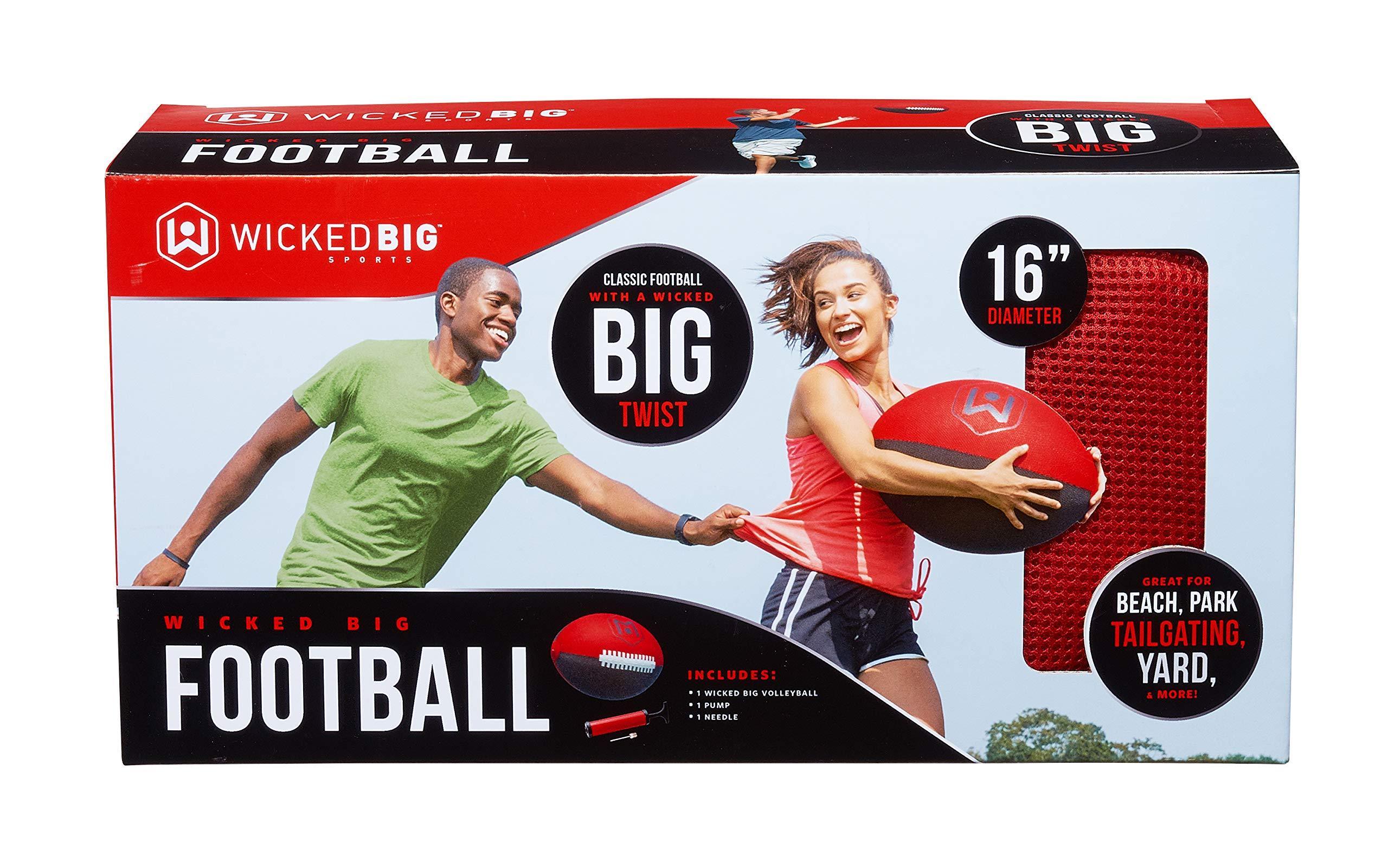 Wicked Big Sports Supersized Football - Giant Oversized Outdoor Game Ball for Backyard, Beach & Tailgate Parties - Perfect for Football Fans & Family Fun