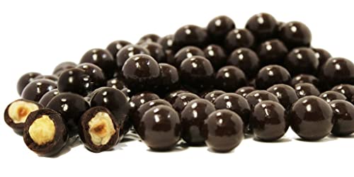 Organic Dark Chocolate Covered Hazelnuts by Its Delish - 1 lb Bulk Pack | Gourmet Vegan & Kosher Healthy Snacks | USA Made | Perfect for Gifts, Parties & Healthy Desserts
