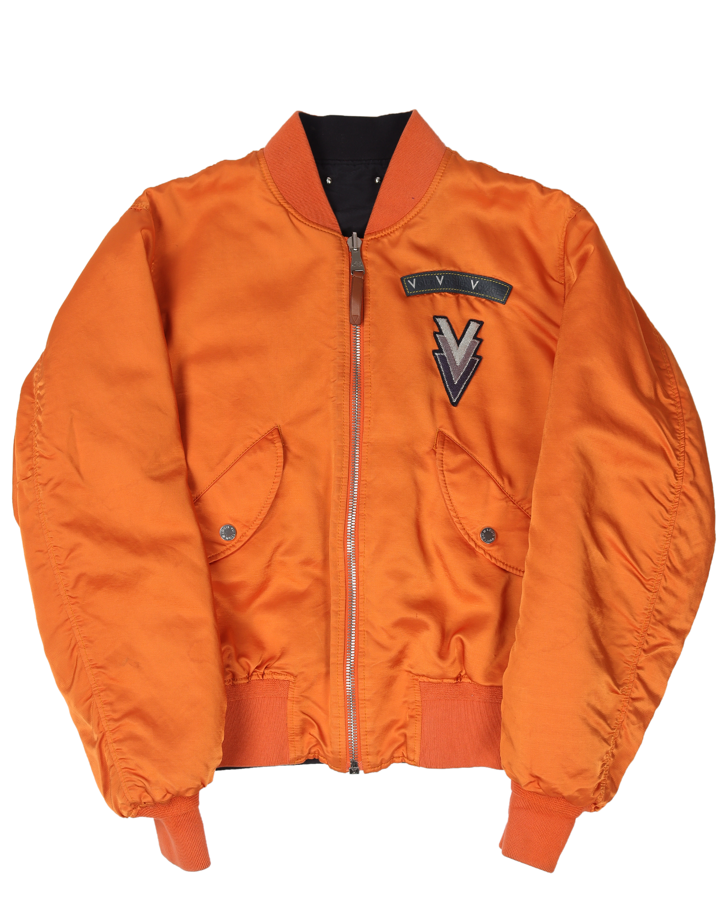 Volez Voguez Voyagez Reversible MA-1 Bomber Jacket for Men & Women - Stylish Unisex Flight Jacket for Travel, Streetwear & Casual Outfits