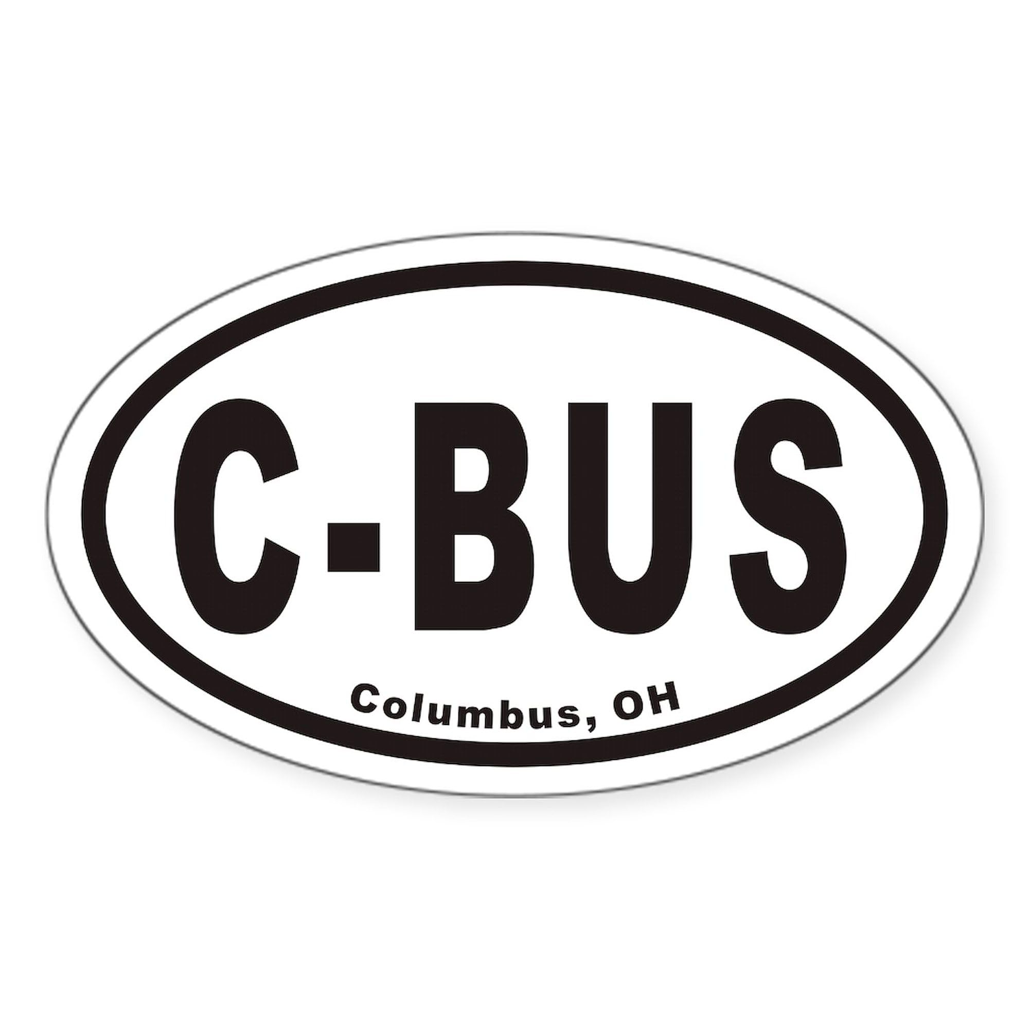 Columbus C BUS Euro Oval Car Bumper Sticker - Waterproof Vinyl Decal for Cars, Laptops, Windows - Perfect for Travel Enthusiasts & Road Trips