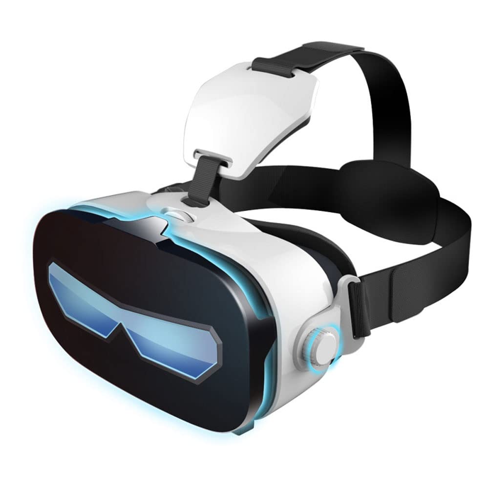 3D VR Glasses - Virtual Reality Headset with Giant Screen for Immersive Gaming & Movie Watching | Compatible with Game Consoles & Smartphones | Perfect for Home Theater & Gaming Enthusiasts (White)