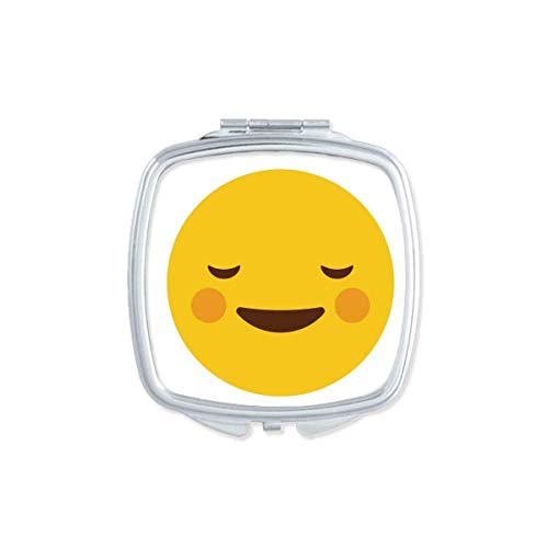 DIYthinker Cute Shy Yellow Cartoon Chat Face Mirror - Portable Compact Pocket Double-Sided Makeup Mirror for Travel, Purse & Vanity | Perfect for Home, Office & On-the-Go Touch Ups