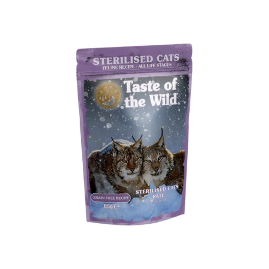 Taste of the Wild ALS Indoor Sterilized Cat Food - Chicken Pate Wet Food Pouches (85g x 12 Pack) | Grain-Free, High Protein for Adult Cats | Perfect for Picky Eaters & Weight Management