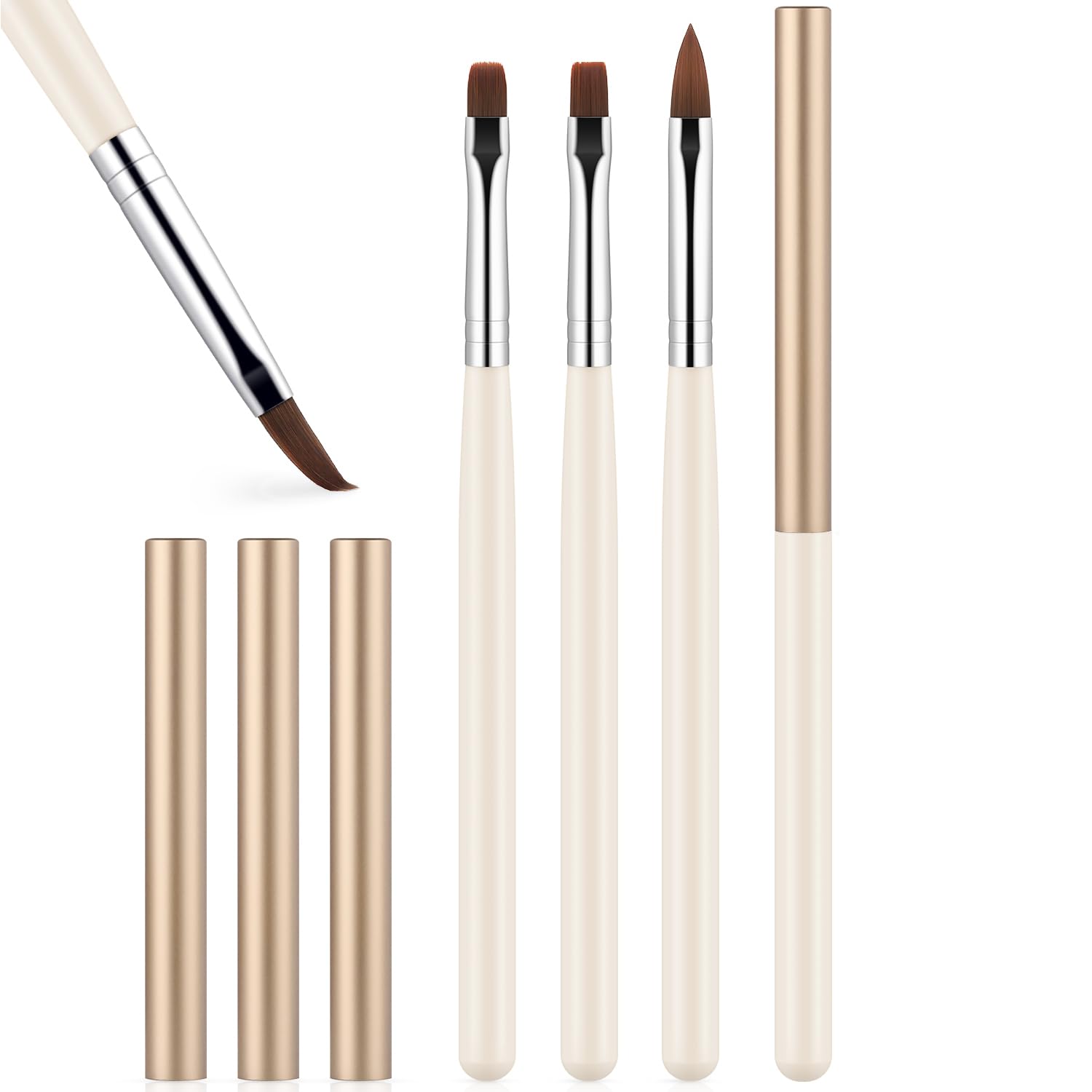 JASSINS 3PCS Professional Gel Nail Clean Up Brushes - Nail Polish Remover & Manicure Tools for DIY Nail Design, Painting & Cuticle Cleanup | Perfect for Salon, Home Manicure & Nail Art Enthusiasts
