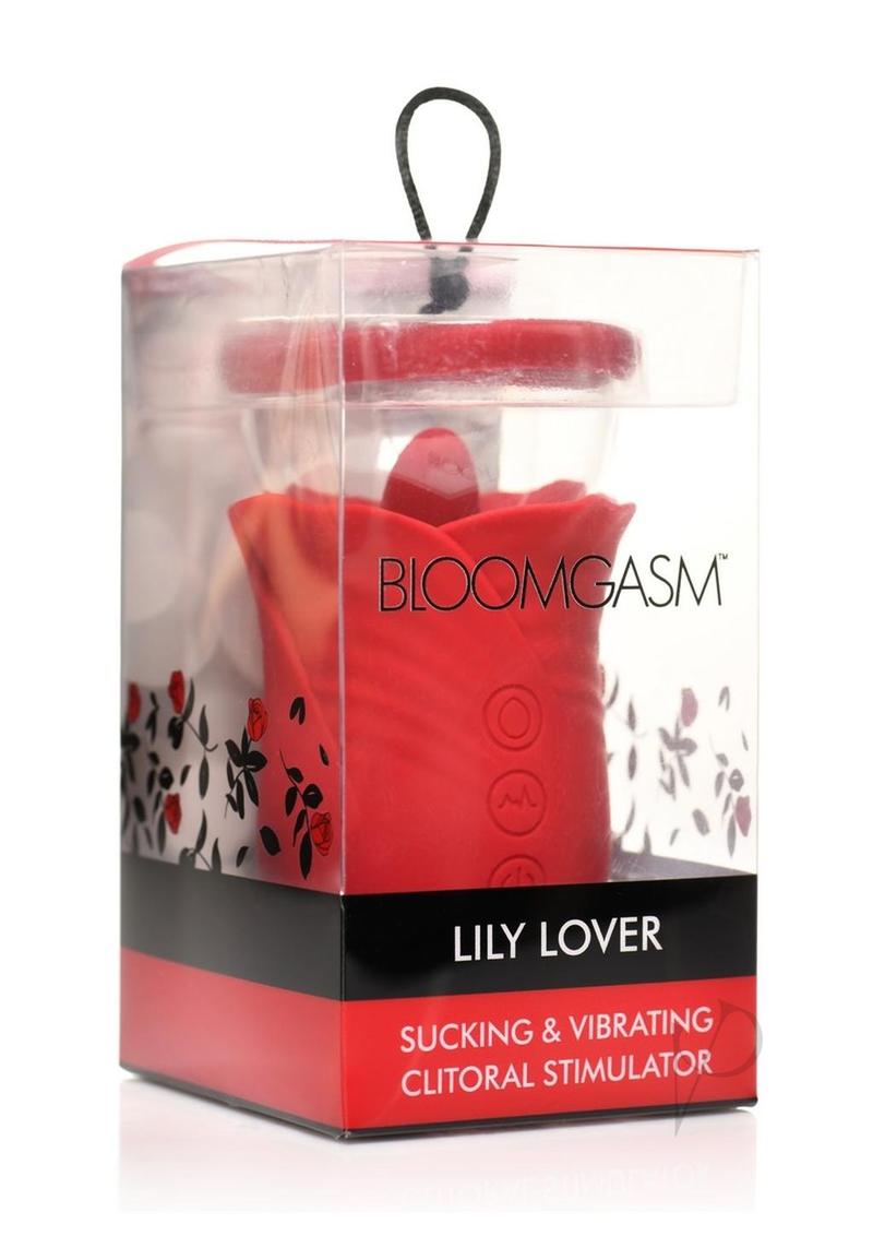 Bloomgasm Rechargeable Silicone Clitoral Stimulator - Dual Sucking & Vibrating Pleasure Toy for Women, Waterproof & Quiet, Perfect for Solo Play or Couples Intimacy (Red)
