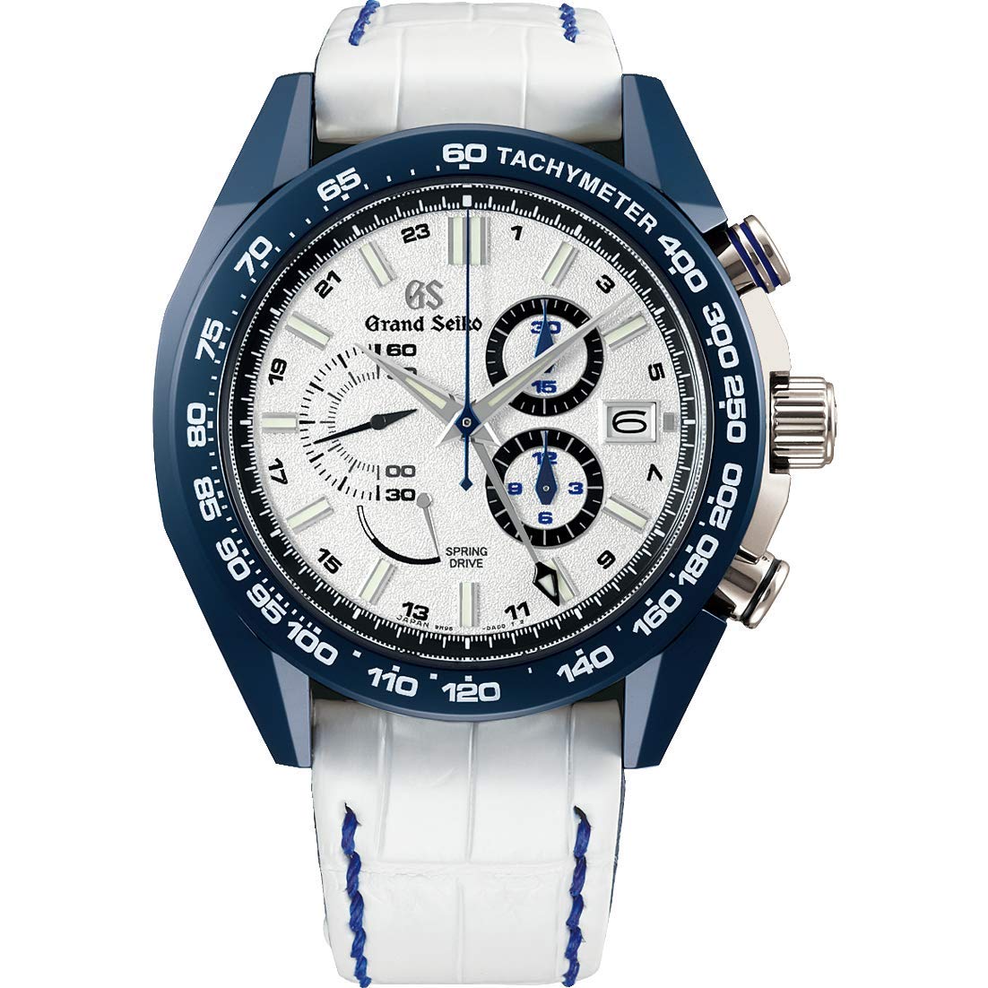 Grand Seiko Men's Watch Spring Drive 20th Anniversary & Nissan GT-R 50th Anniversary Limited Edition SBGC229 - Luxury Automatic Chronograph for Collectors & Special Occasions