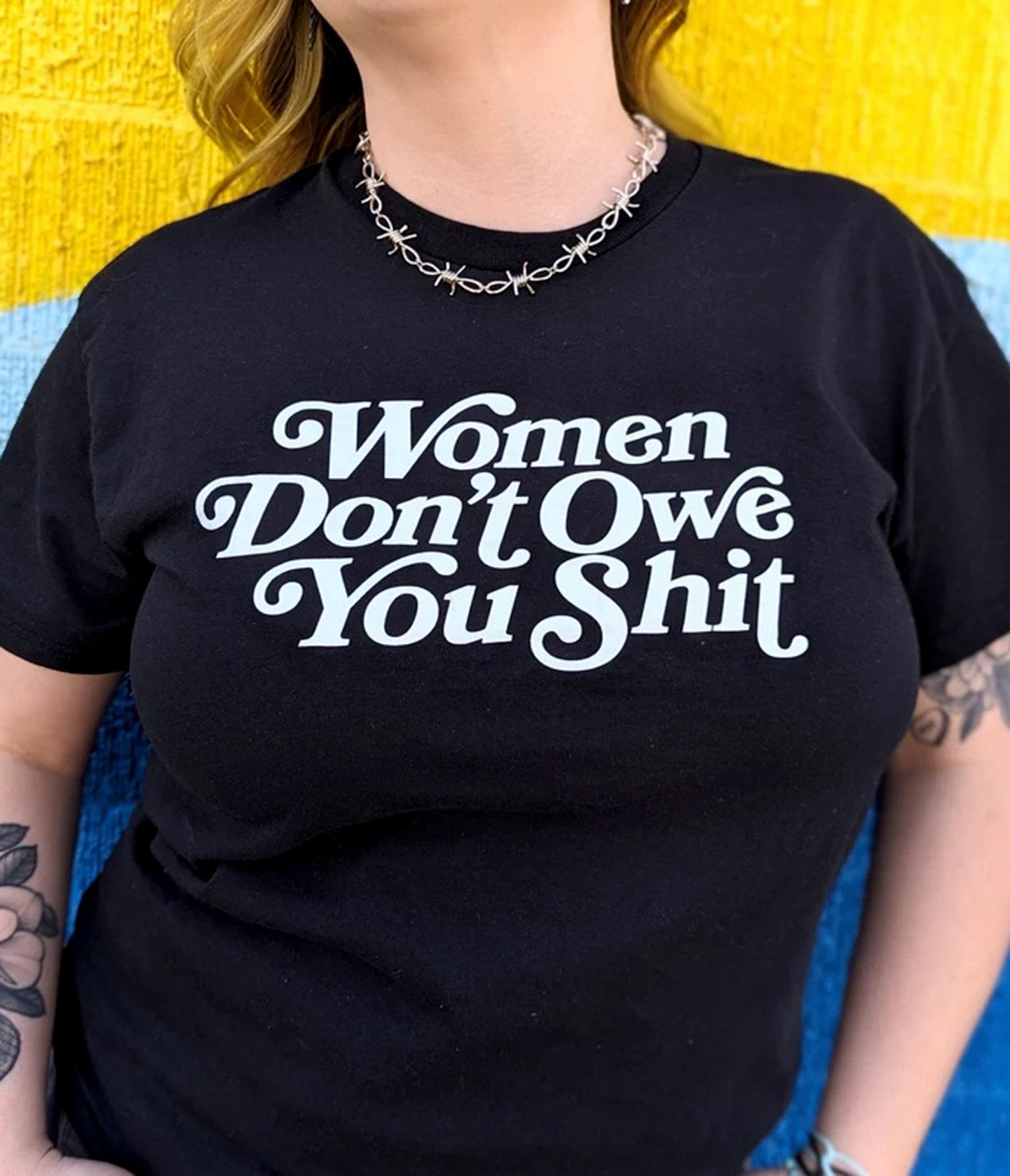 Don't Owe You Shit Unisex Graphic T-Shirt - Bold Statement Tee for Men & Women - Perfect for Streetwear, Casual Outfits and Protest Events
