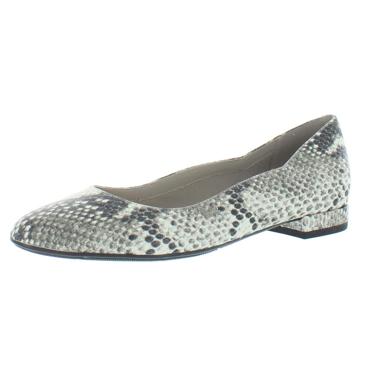 Evolve by Easy Spirit Women's Kutipie6 Ballet Flats - White Size 6.5 Medium (B,M) | Comfortable Slip-On Shoes for Work, Travel & Casual Wear