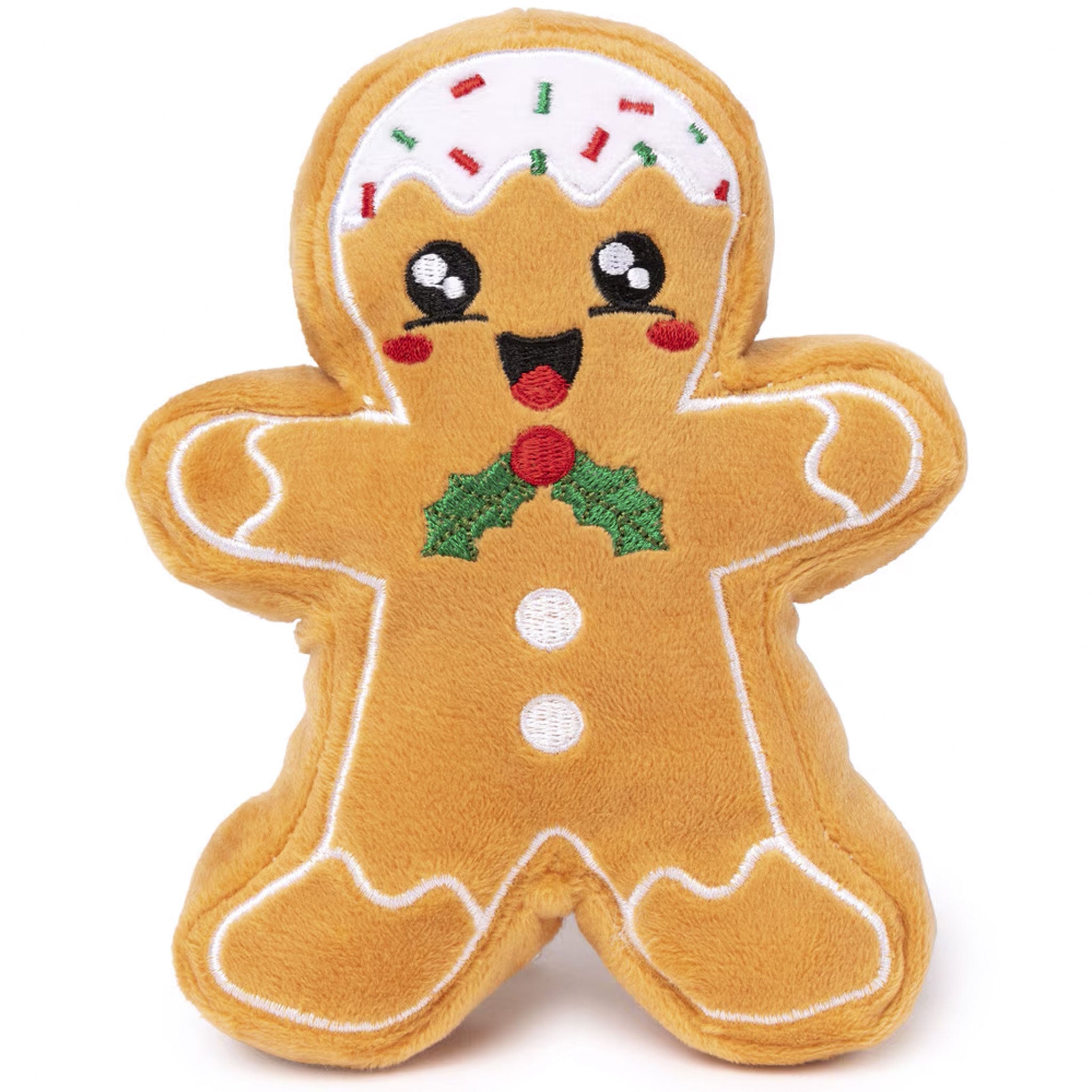 Fuzzyard Fred the Gingerbread Dog Toy - Soft Plush Christmas Puppy Chew Toy for Small & Medium Dogs - Perfect Holiday Gift & Stocking Stuffer for Pet Lovers