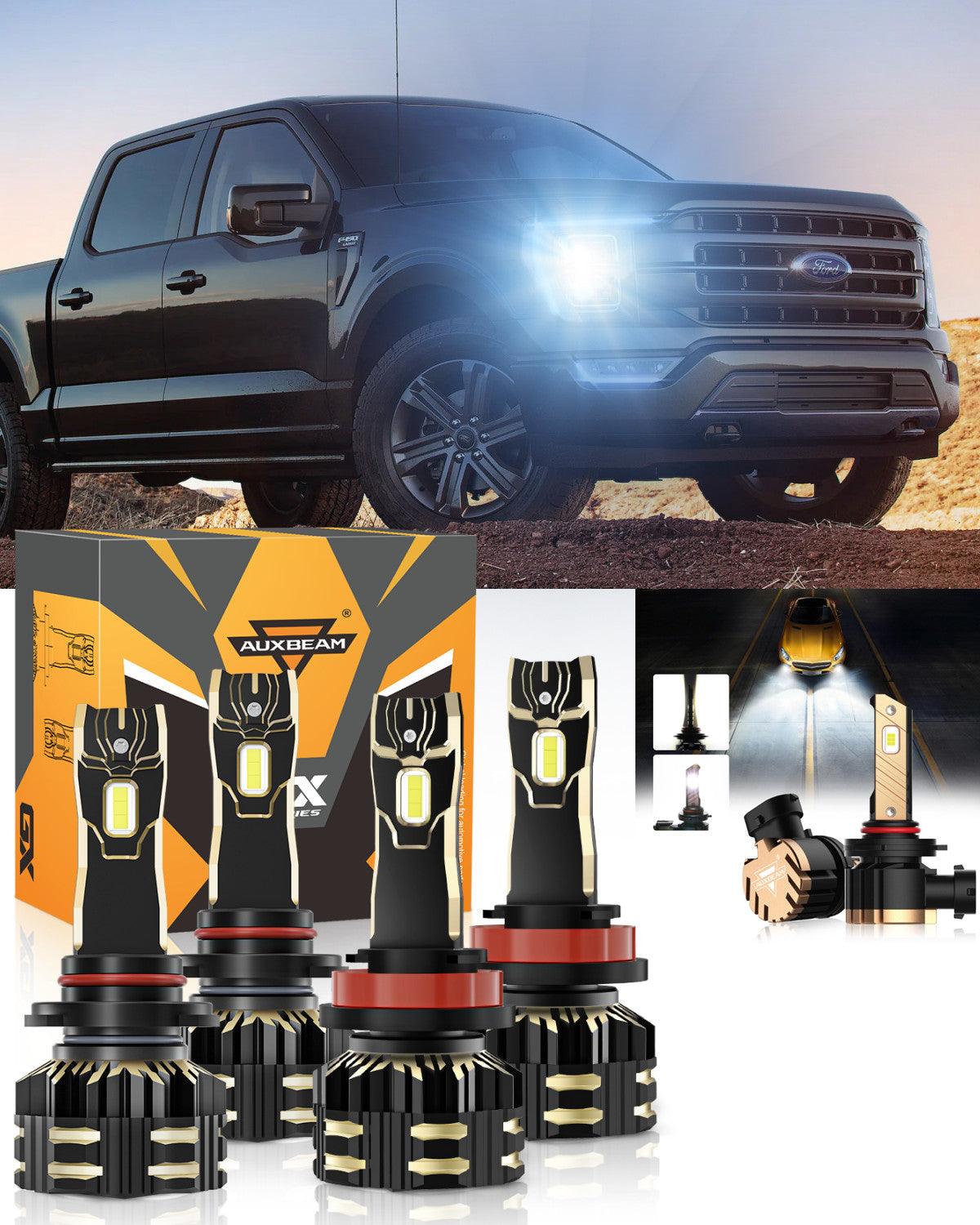2021 Ford F-150 9005 H11 LED Headlight Bulbs Kit - Super Bright 6000K White Light, Plug and Play Replacement for Halogen Bulbs - Perfect for Night Driving, Off-Roading & Enhanced Visibility