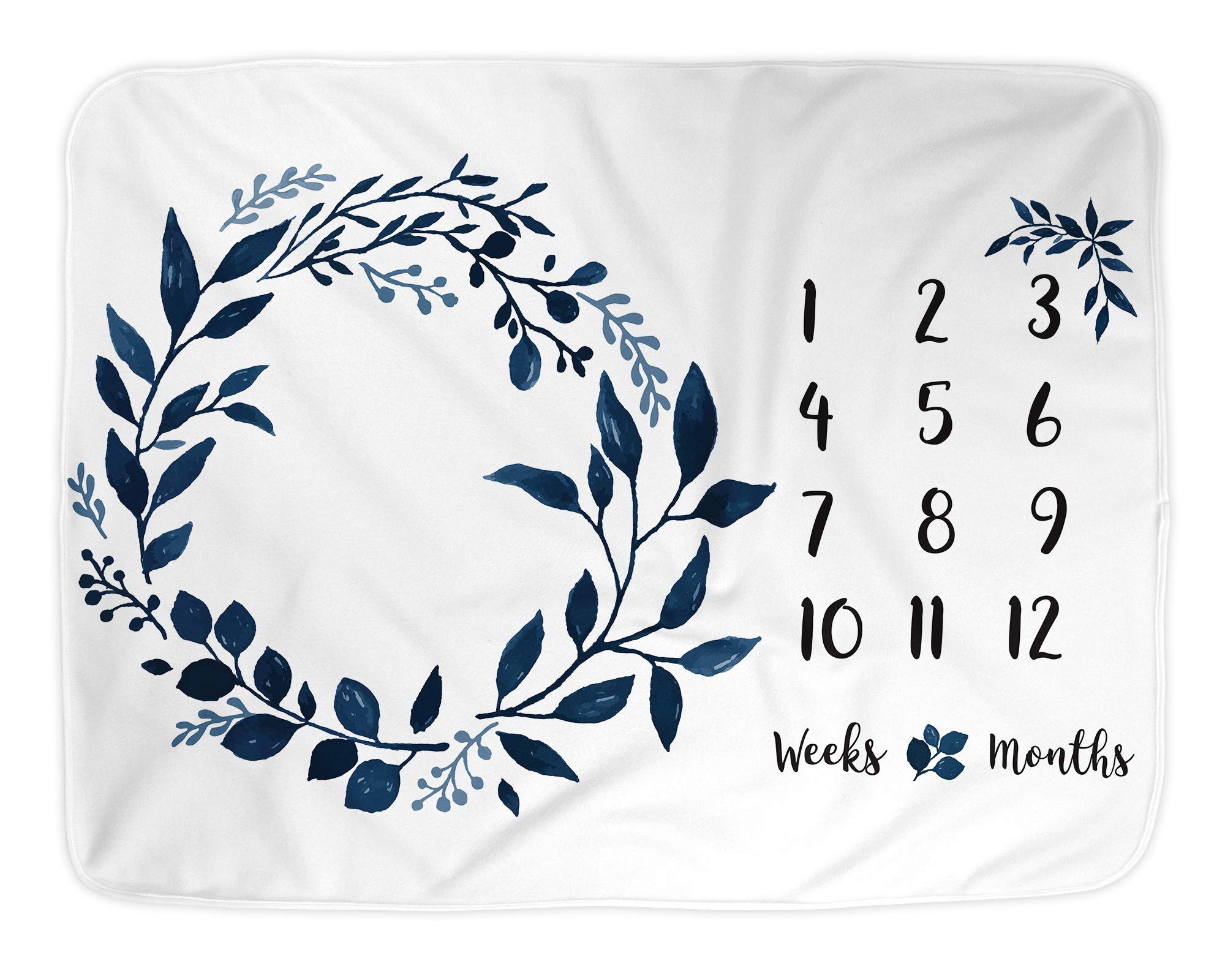 Personalized Baby Milestone Blanket - Soft Fleece Growth Mat for Newborn Photos (38