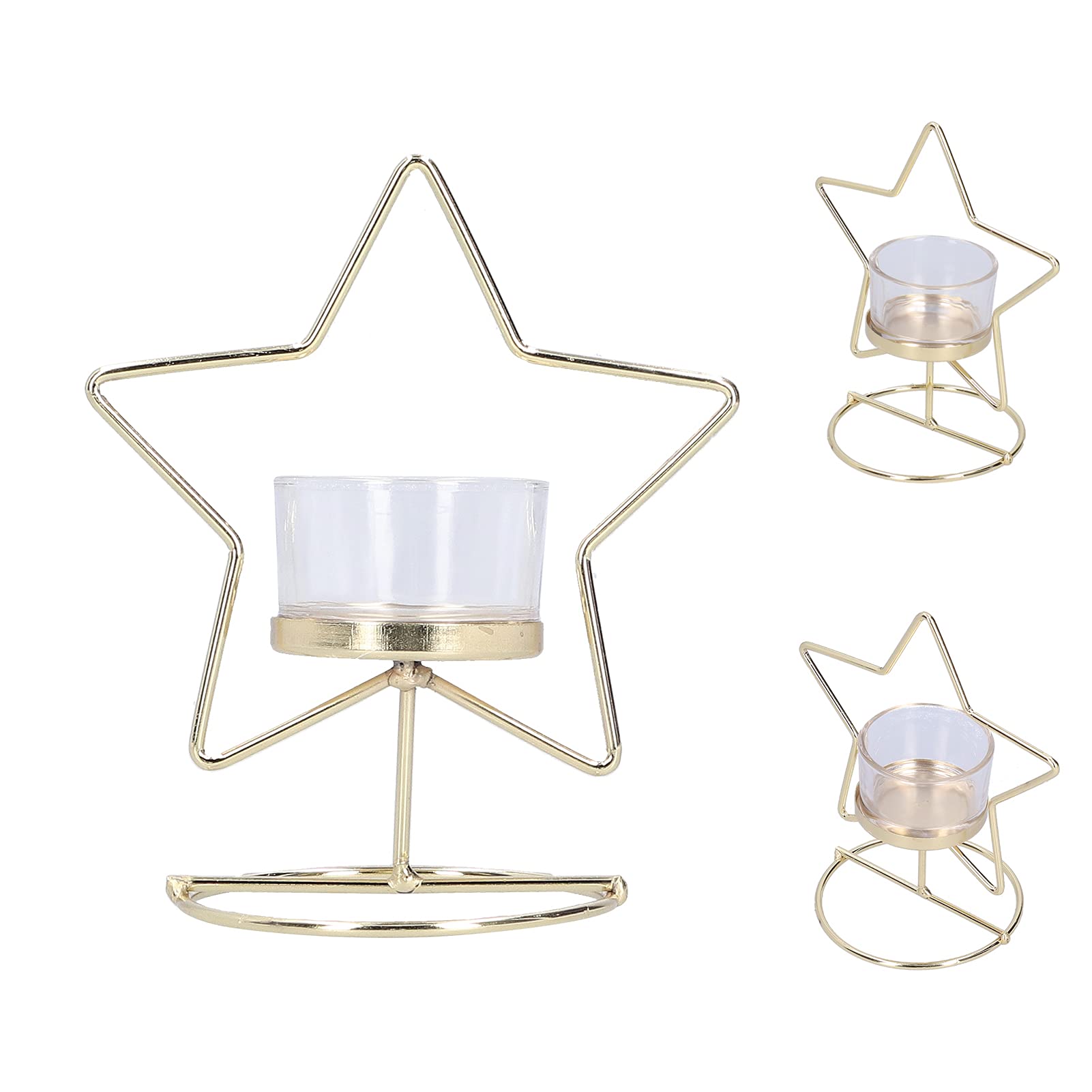 Luroze Geometric Metal Candle Holder - Modern Aromatherapy Candlestick for Home Decor, Bedroom, Parties & Family Gatherings - Perfect for Relaxation, Romantic Dinners & Holiday Centerpieces
