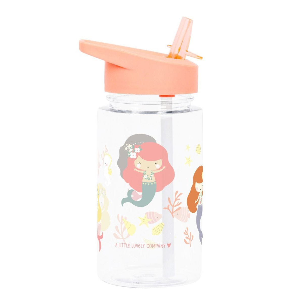 A Little Lovely Company Mermaid Water Bottle - 24oz Insulated Stainless Steel Kids Drink Bottle with Straw & Leakproof Lid - Perfect for School, Sports & Outdoor Activities