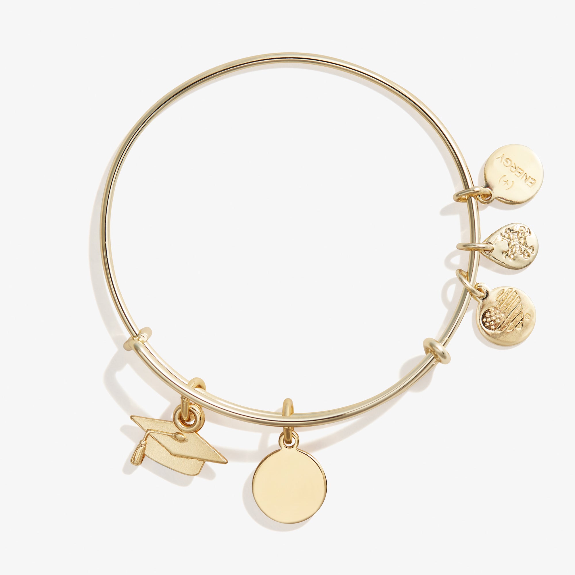 Graduation Cap Duo Charm Bangle - Elegant Graduation Jewelry Gift for Women - Perfect for Graduation Ceremonies, Parties & Celebrations