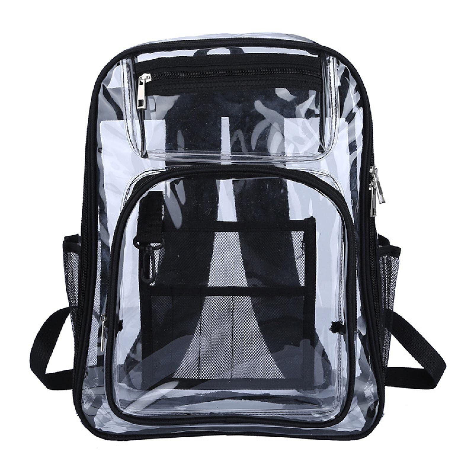 XKUN Waterproof Clear Backpack for School, Travel & Work - Large Capacity Transparent Backpack for Women & Men - Fashionable & Durable for Daily Use, Gym, Beach & Outdoor Activities