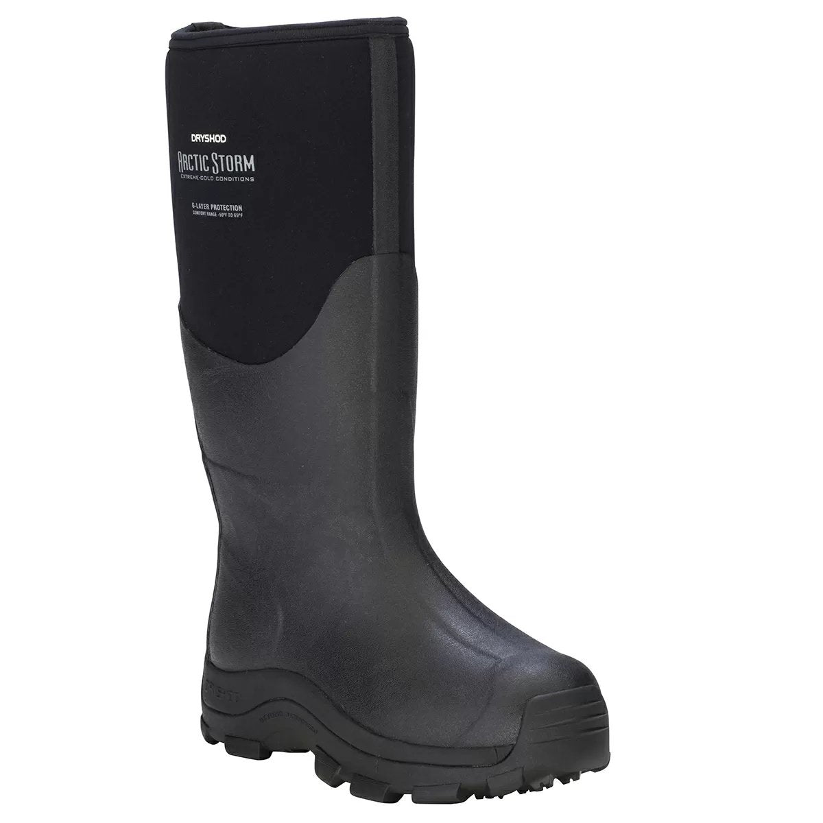 Dryshod Arctic Storm Men's Winter Boots - Waterproof Insulated Snow Boots for Cold Weather, Black/Grey - Perfect for Snow Hiking, Ice Fishing & Winter Outdoor Activities