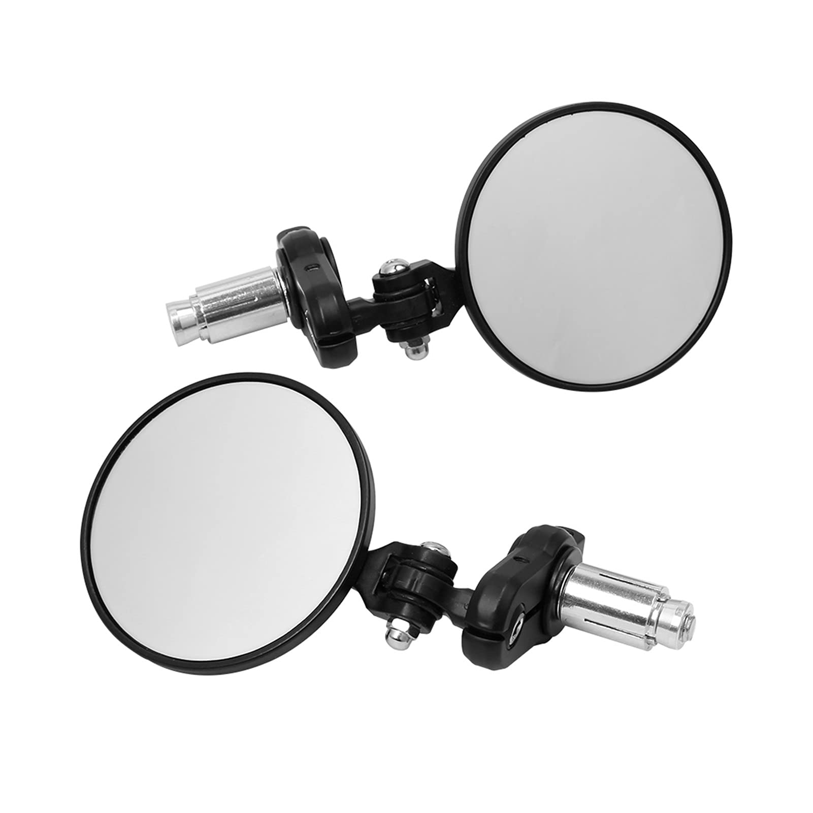 Universal 22mm Pro Taper Motorcycle Handlebar End Mirrors - Black Aluminum Rearview Side Mirrors for Honda, Suzuki, Yamaha, Kawasaki & Victory Bikes - Durable Upgrade for Cruiser, Cafe Racer & Street Motorcycles