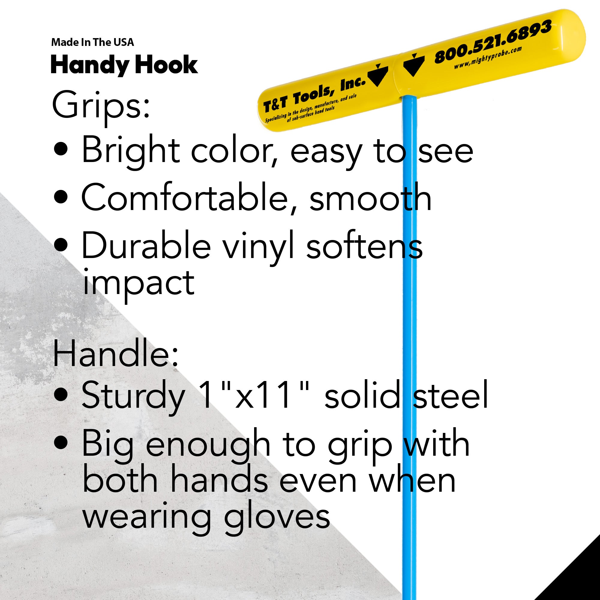 Handy Hook - Heavy Duty Versatile Lifting Hook Tool for Home, Garage & Warehouse Organization | Perfect for Hanging Bags, Tools & Heavy Items