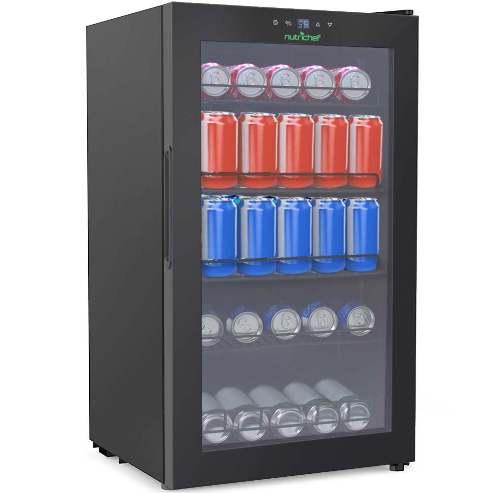 Compact Beverage Fridge Cooler - Mini Refrigerator for Drinks, Beer, Wine & Soda - Perfect for Home, Office, Dorm & Bar Use